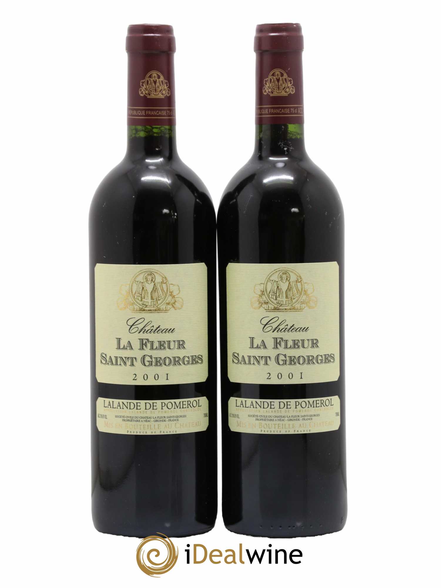 Lalande-de-Pomerol Château La Fleur Saint Georges 2001 - Lot de 2 bouteilles - 0