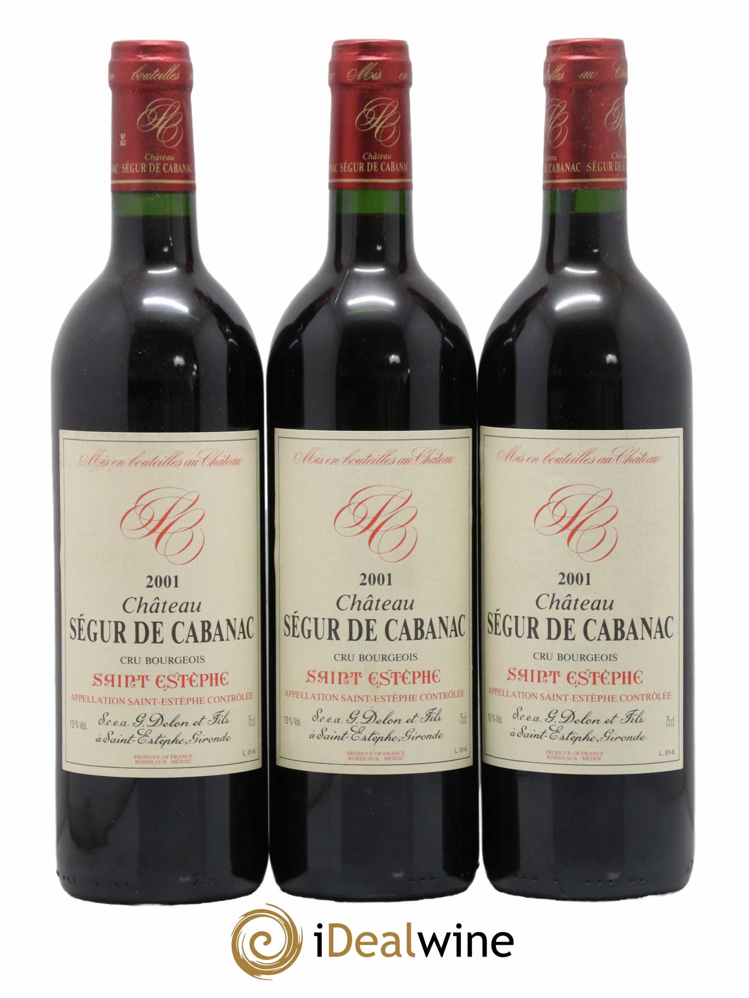 Château Ségur de Cabanac Cru Bourgeois 2001 - Lot de 12 bouteilles - 2