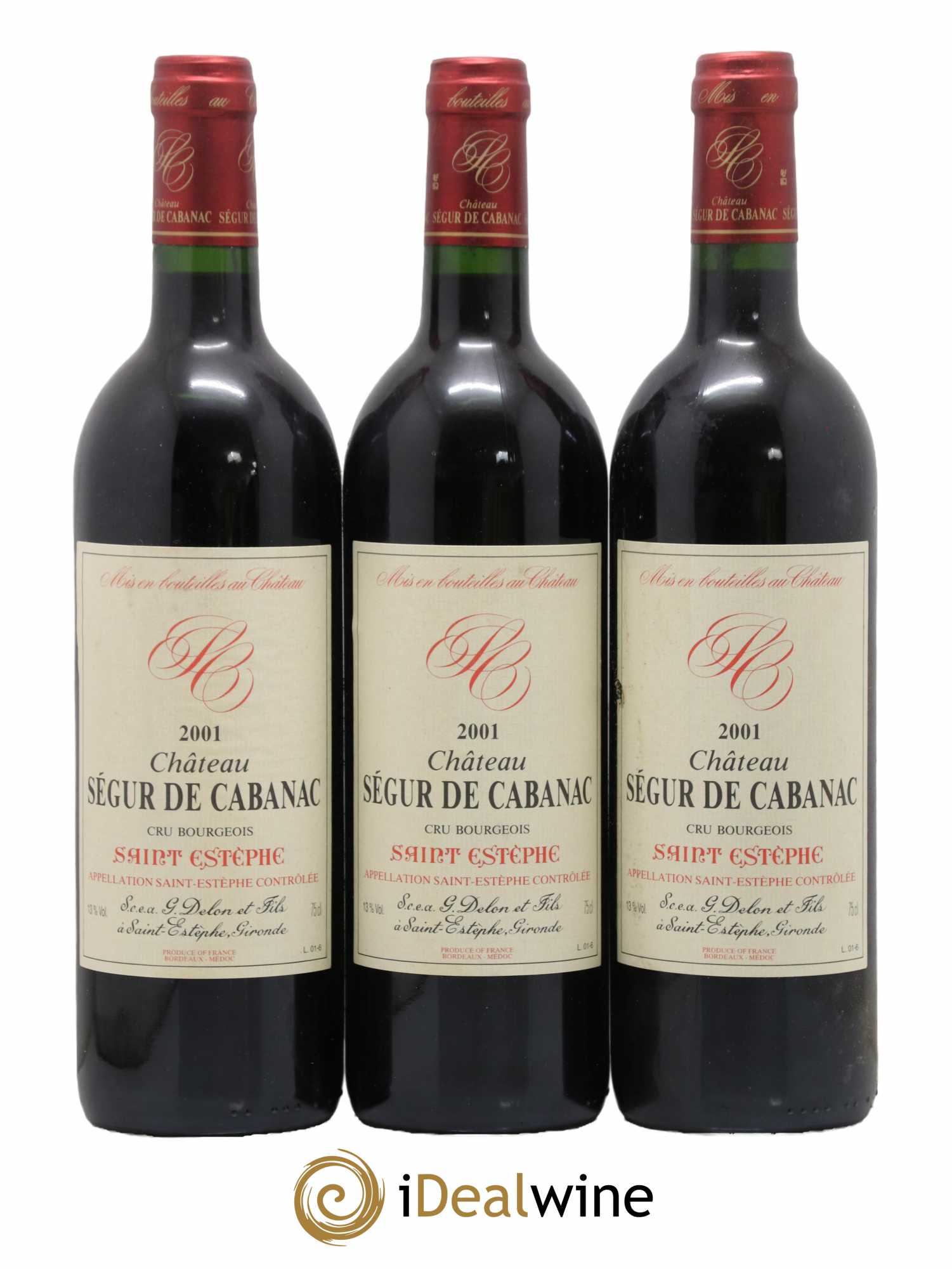 Château Ségur de Cabanac Cru Bourgeois 2001 - Lot de 12 bouteilles - 3