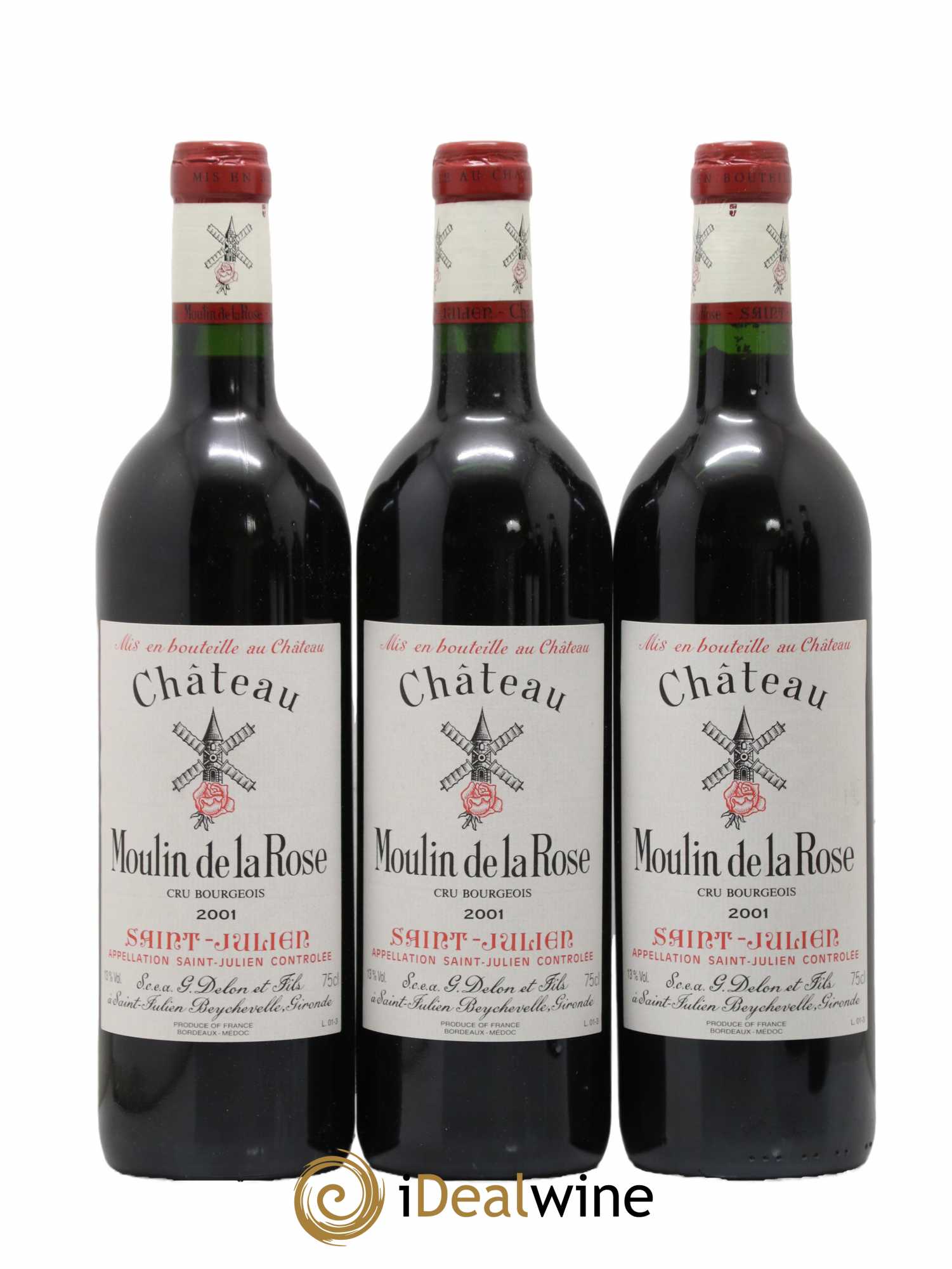 Château Moulin de la Rose Cru Bourgeois 2001 - Lot de 6 bouteilles - 1