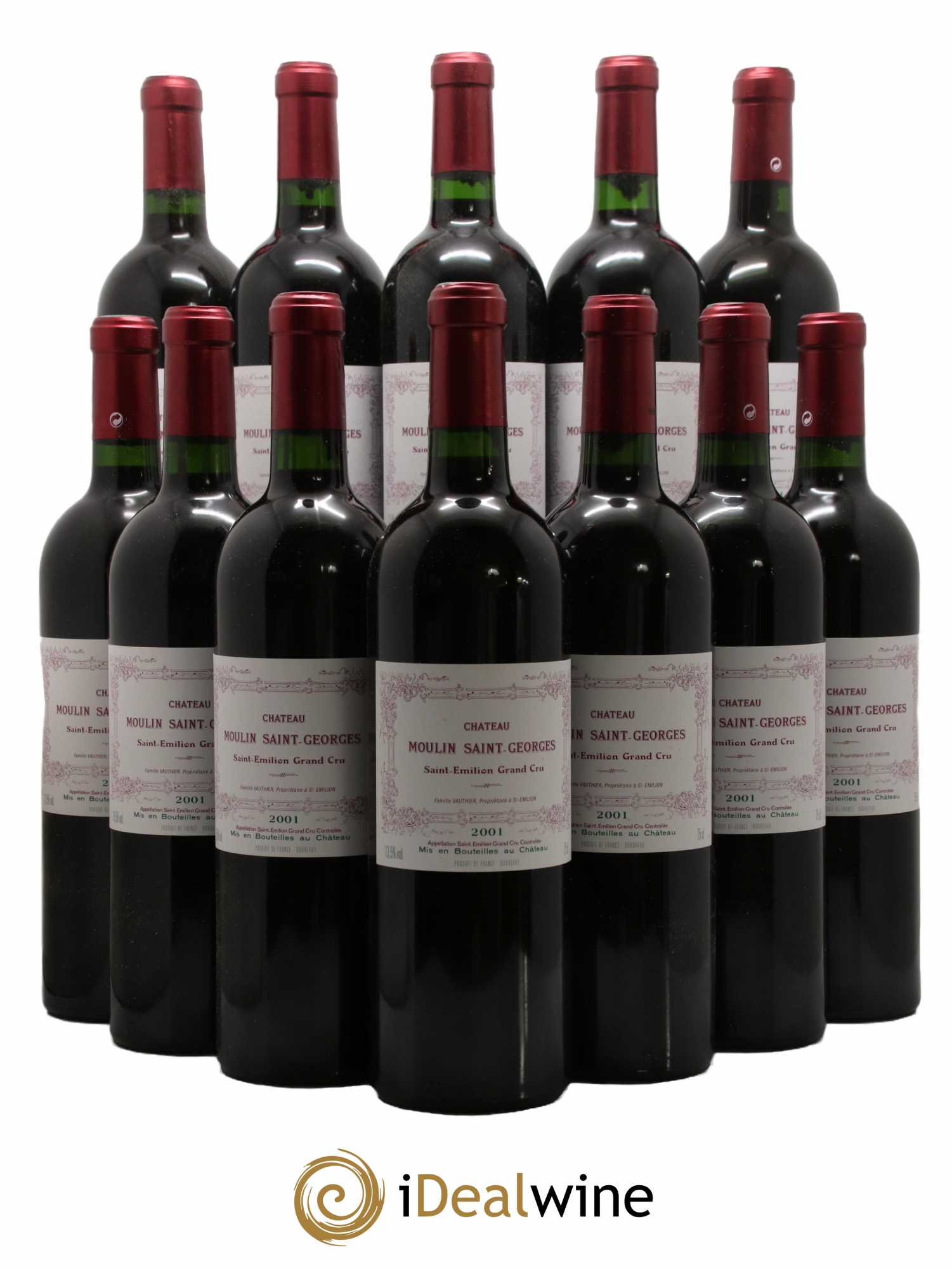 Château Moulin Saint Georges 2001 - Lot de 12 bouteilles - 0