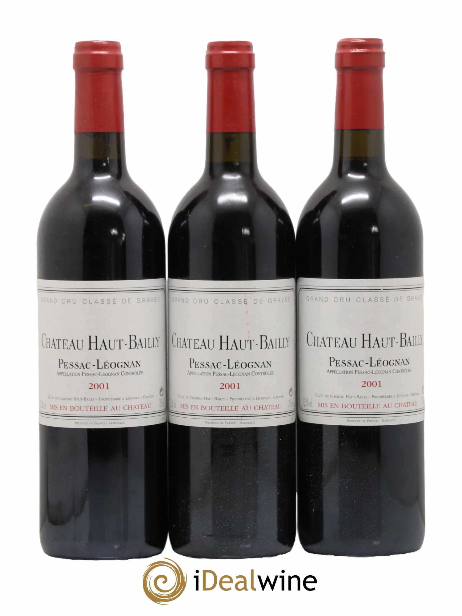 Château Haut-Bailly Cru Classé de Graves 2001 - Lot de 12 bouteilles - 1