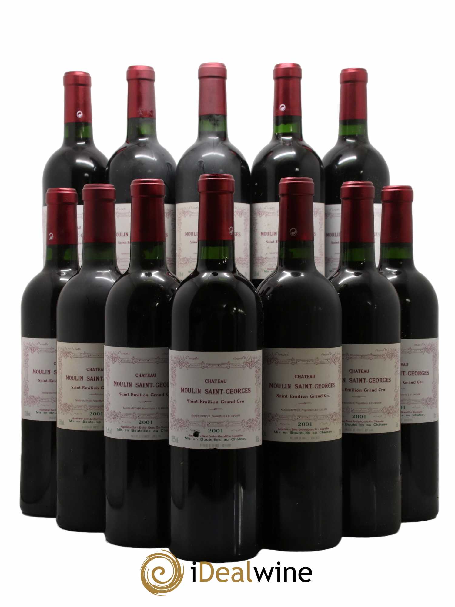Château Moulin Saint Georges 2001 - Lot de 12 bouteilles - 0