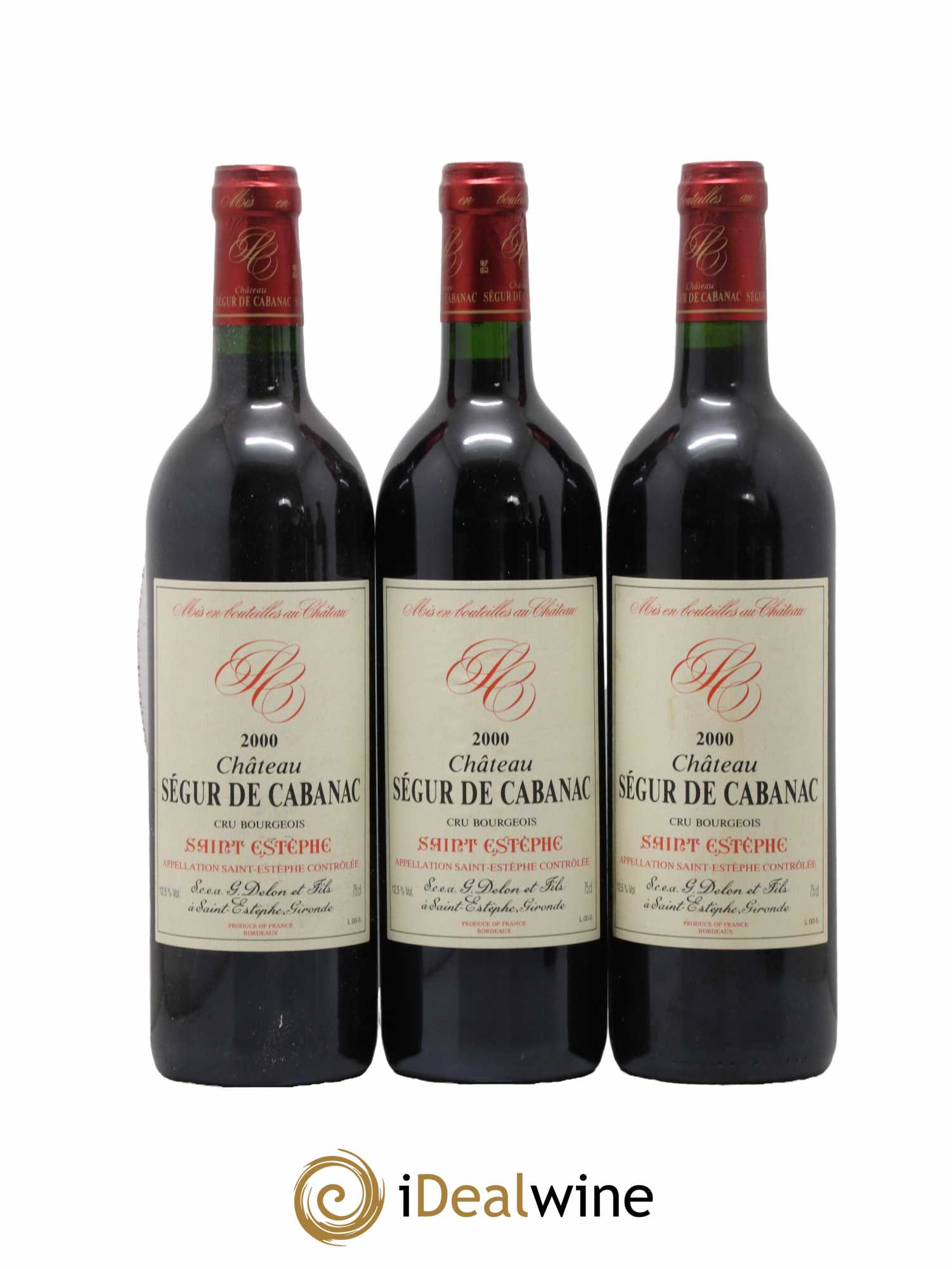 Château Ségur de Cabanac Cru Bourgeois 2000 - Lot de 12 bouteilles - 1