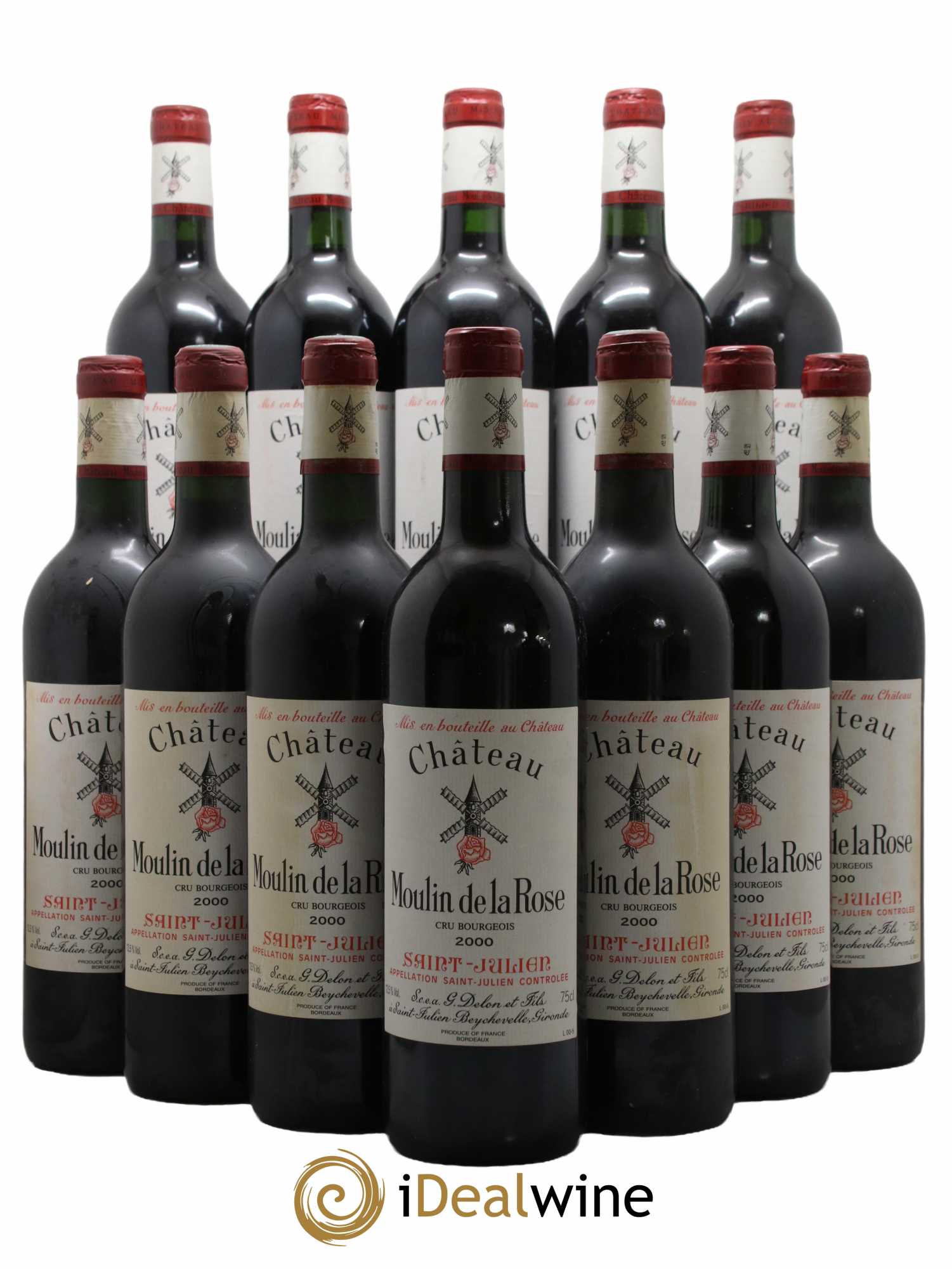 Château Moulin de la Rose Cru Bourgeois 2000 - Lot de 12 bouteilles - 0