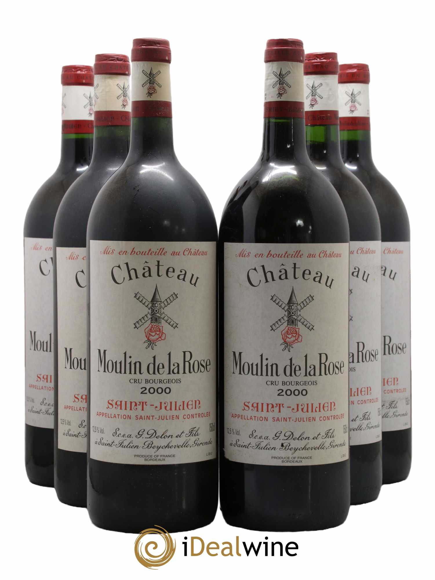 Château Moulin de la Rose Cru Bourgeois 2000 - Lot de 6 magnums - 0