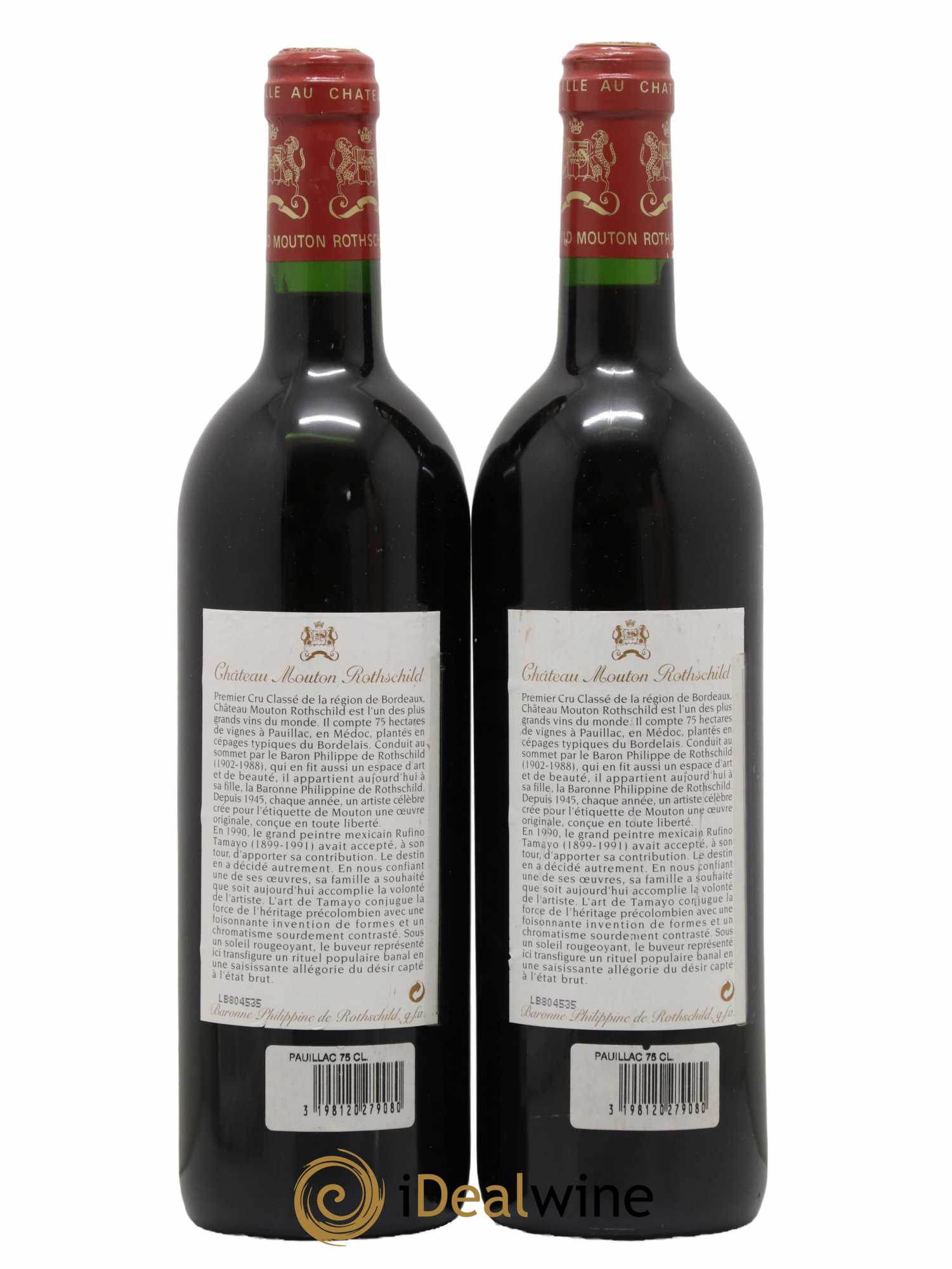 Château Mouton Rothschild 1er Grand Cru Classé 1998 - Lot de 2 bouteilles - 1