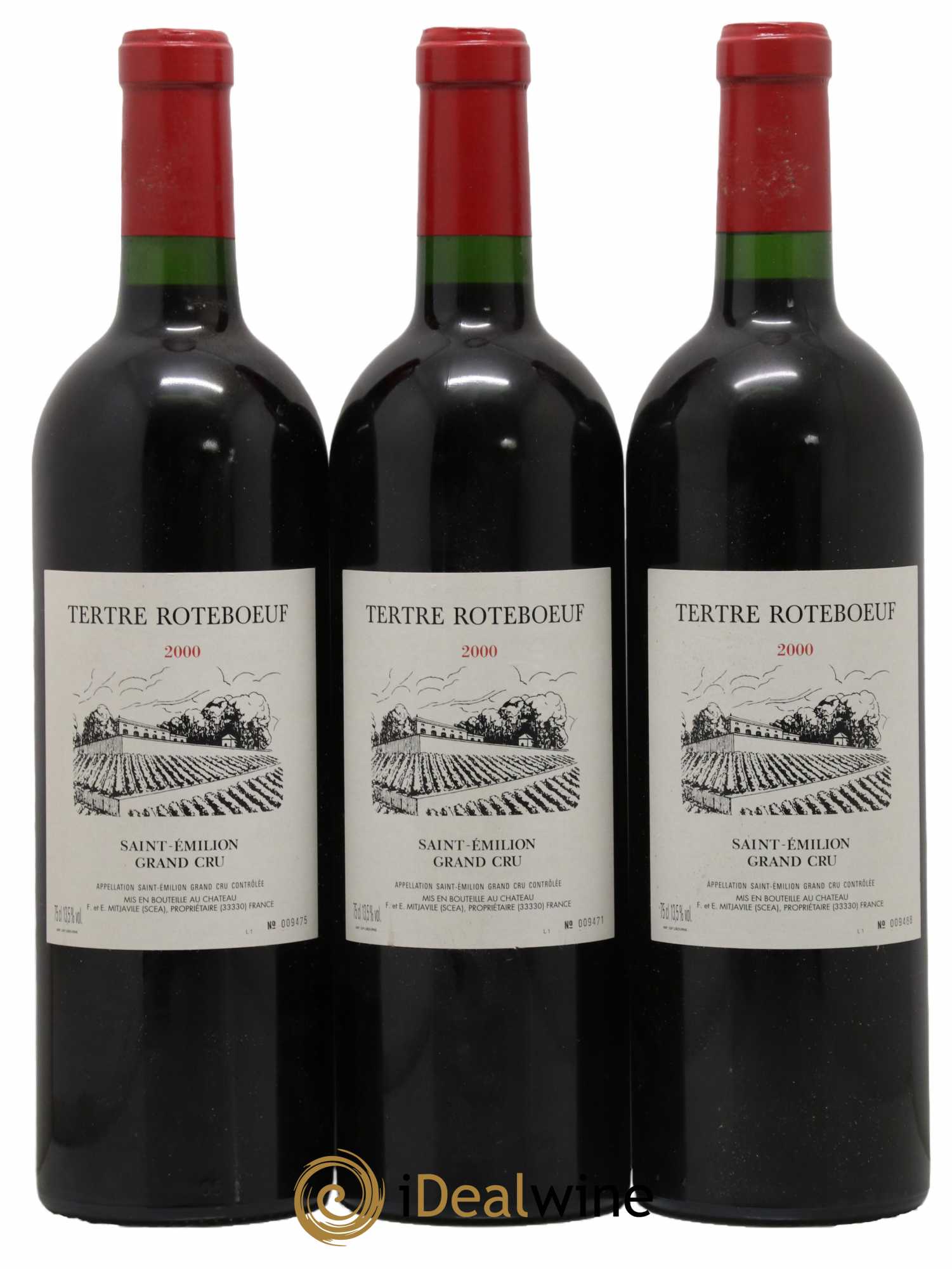 Château Tertre Roteboeuf 2000 - Lot de 3 bouteilles - 0