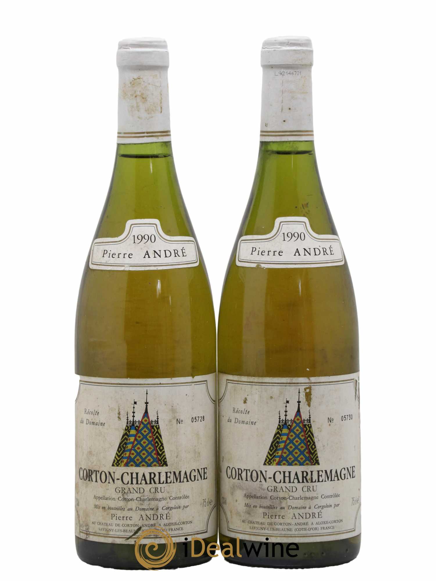 Corton-Charlemagne Grand Cru Pierre Andre 1990 - Lot de 2 bouteilles - 0