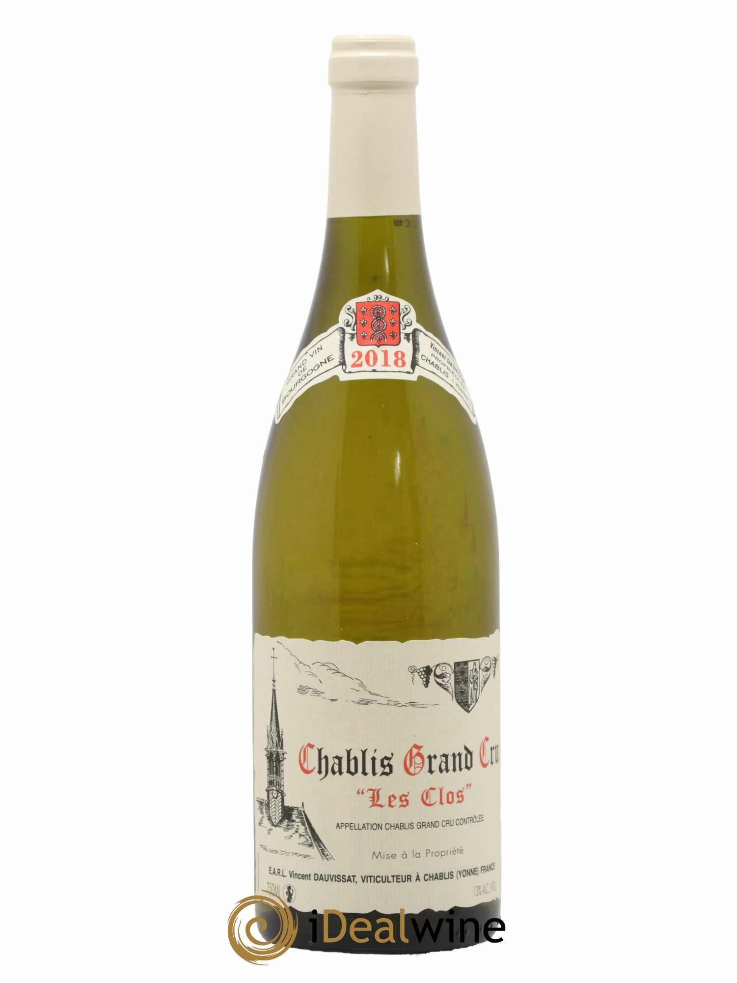 Chablis Grand Cru Les Clos Vincent Dauvissat (Domaine) 2018 - Lot de 1 bouteille - 0