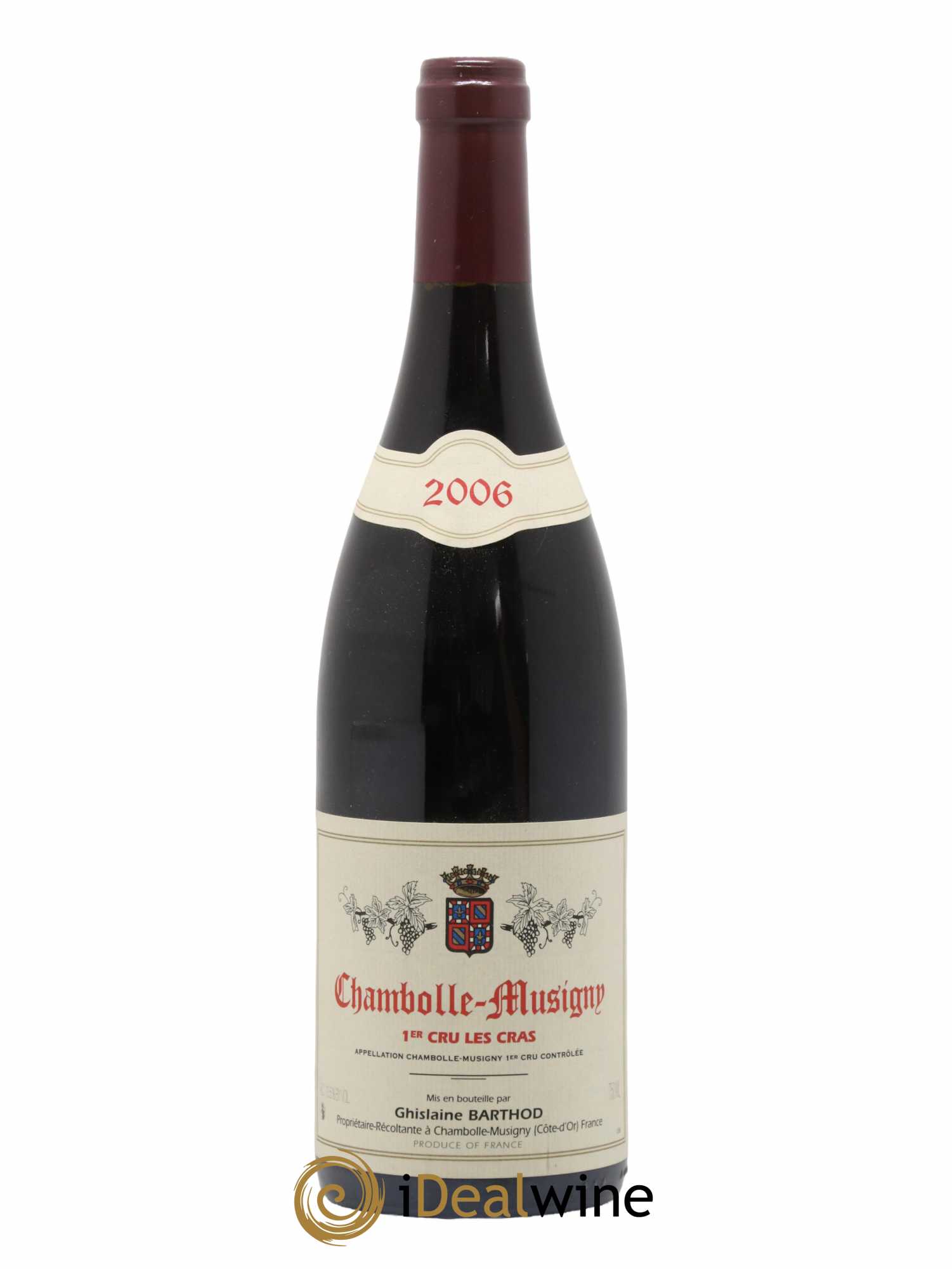Chambolle-Musigny 1er Cru Les Cras Ghislaine Barthod 2006 - Lot de 1 bouteille - 0