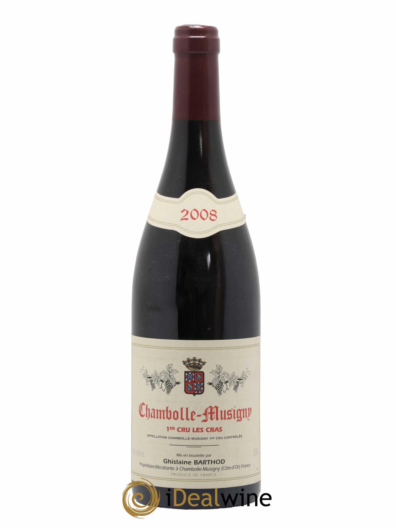 Chambolle-Musigny 1er Cru Les Cras Ghislaine Barthod 2008 - Lot de 1 bouteille - 0