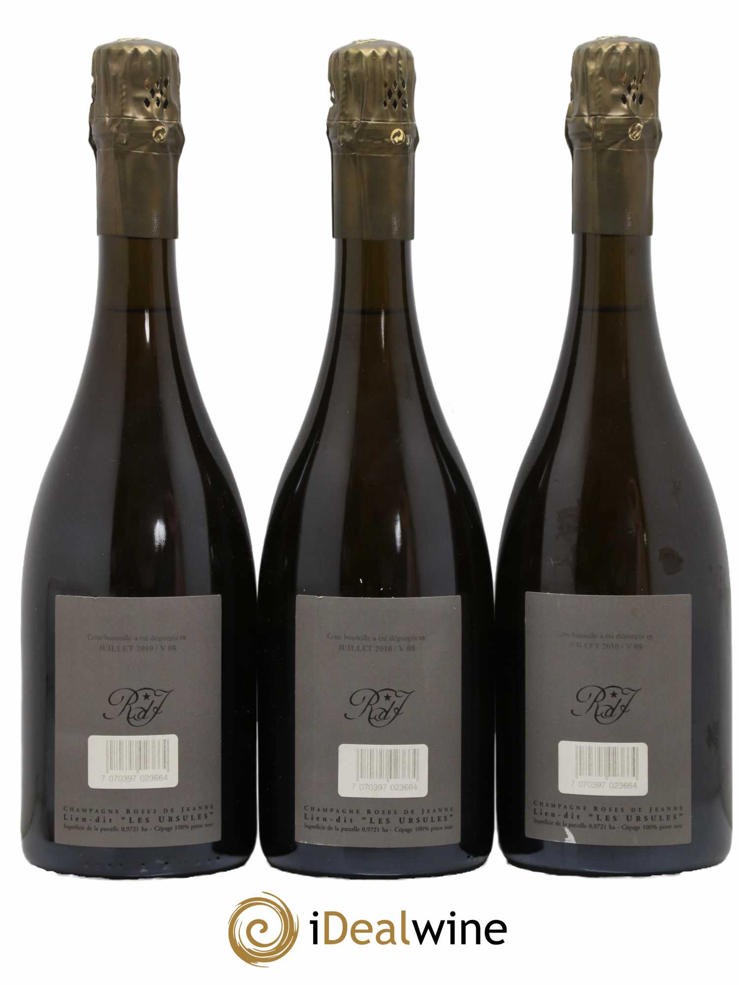 Roses de Jeanne Les Ursules Blanc de Noirs Brut Cédric Bouchard 2008 - Lot de 3 bouteilles - 1