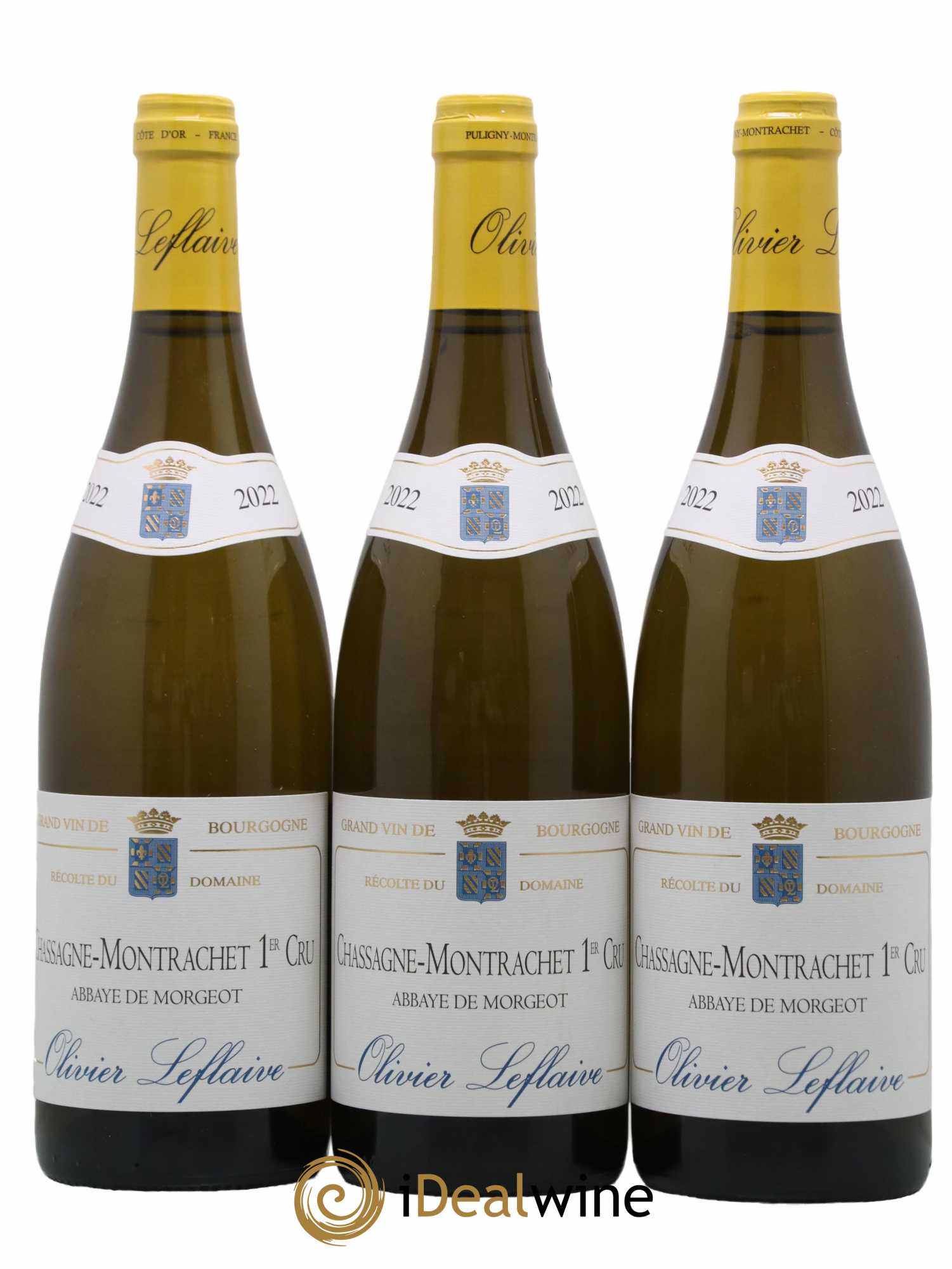 Chassagne-Montrachet 1er Cru Abbaye de Morgeot Olivier Leflaive 2022 - Lot de 3 bouteilles - 0