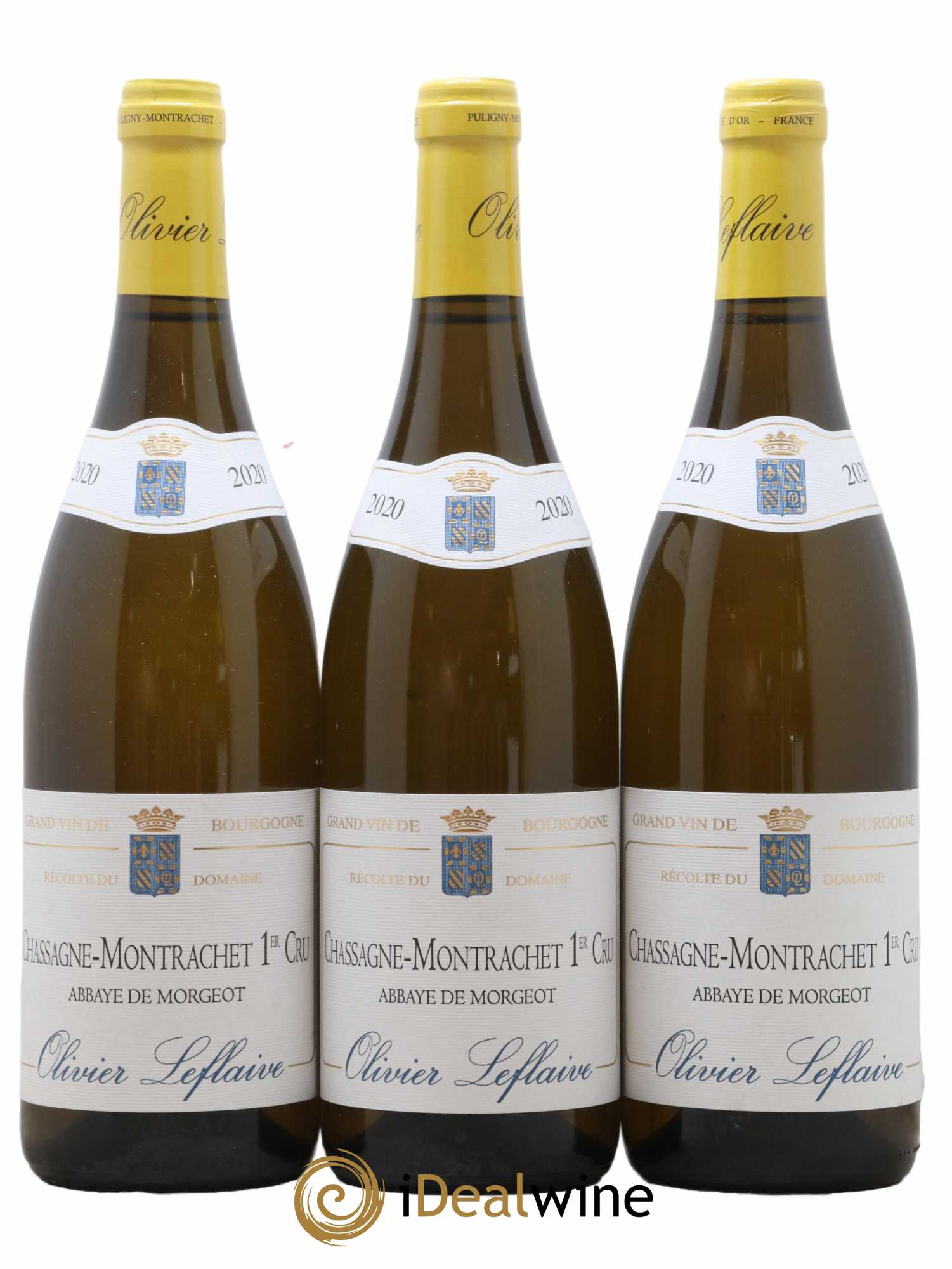 Chassagne-Montrachet 1er Cru Abbaye de Morgeot Olivier Leflaive 2020 - Lot de 3 bouteilles - 0