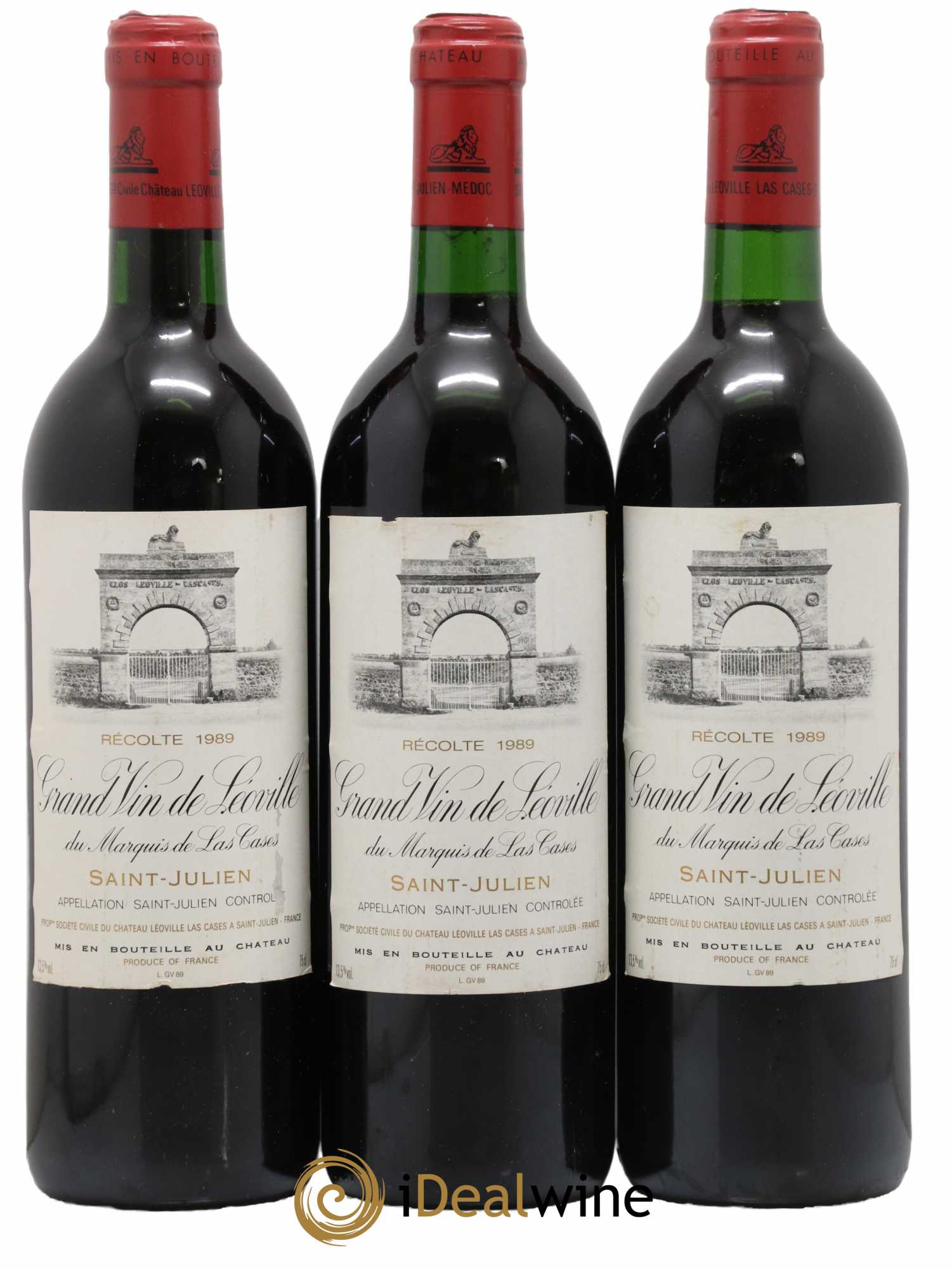 Château Léoville Las Cases 2ème Grand Cru Classé 1989 - Lot de 3 bouteilles - 0
