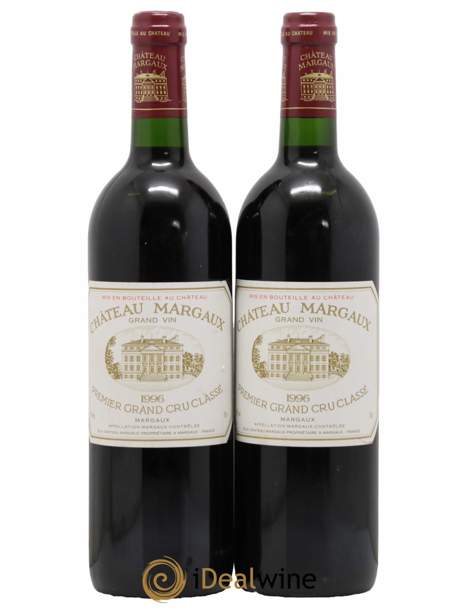 Château Margaux 1er Grand Cru Classé 1996 - Lot de 2 bouteilles - 0