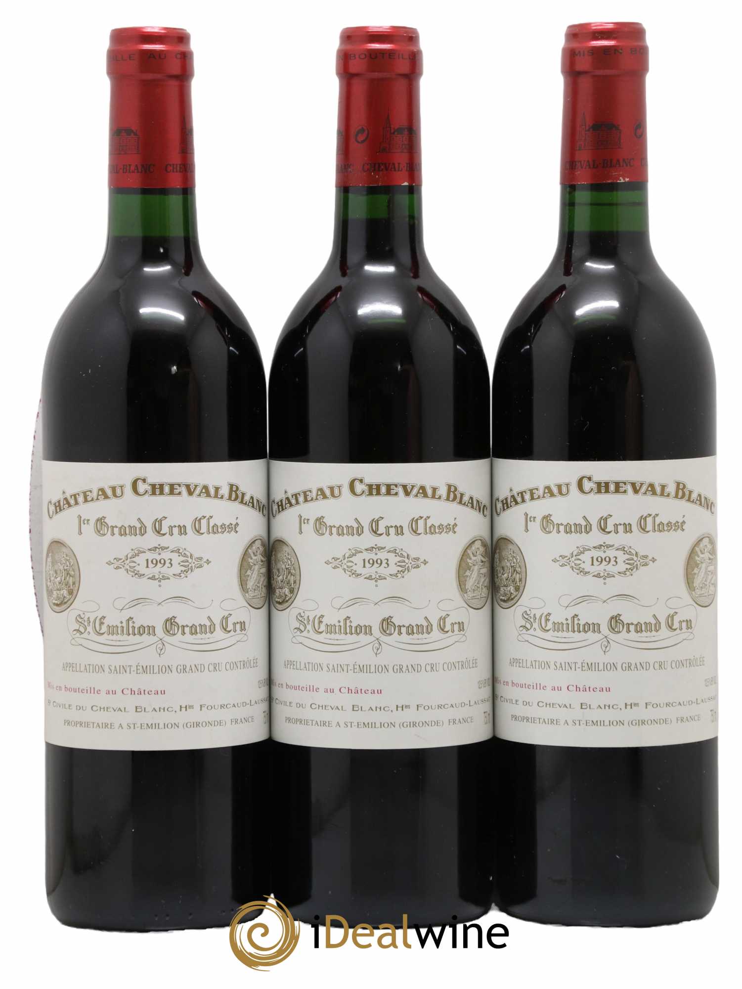 Château Cheval Blanc 1er Grand Cru Classé A 1993 - Lot de 3 bouteilles - 0