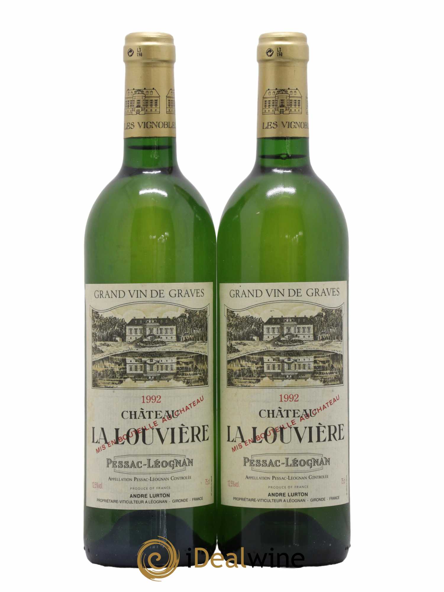 Château la Louvière 1992 - Lot de 2 bouteilles - 0