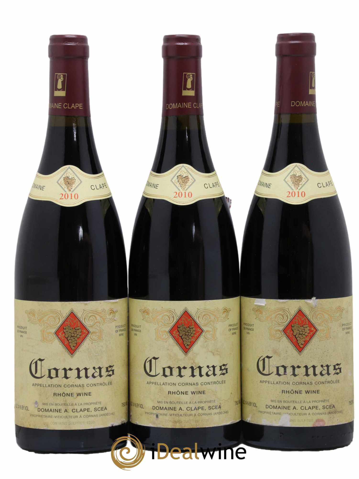 Cornas Auguste Clape 2010 - Lot de 3 bouteilles - 0