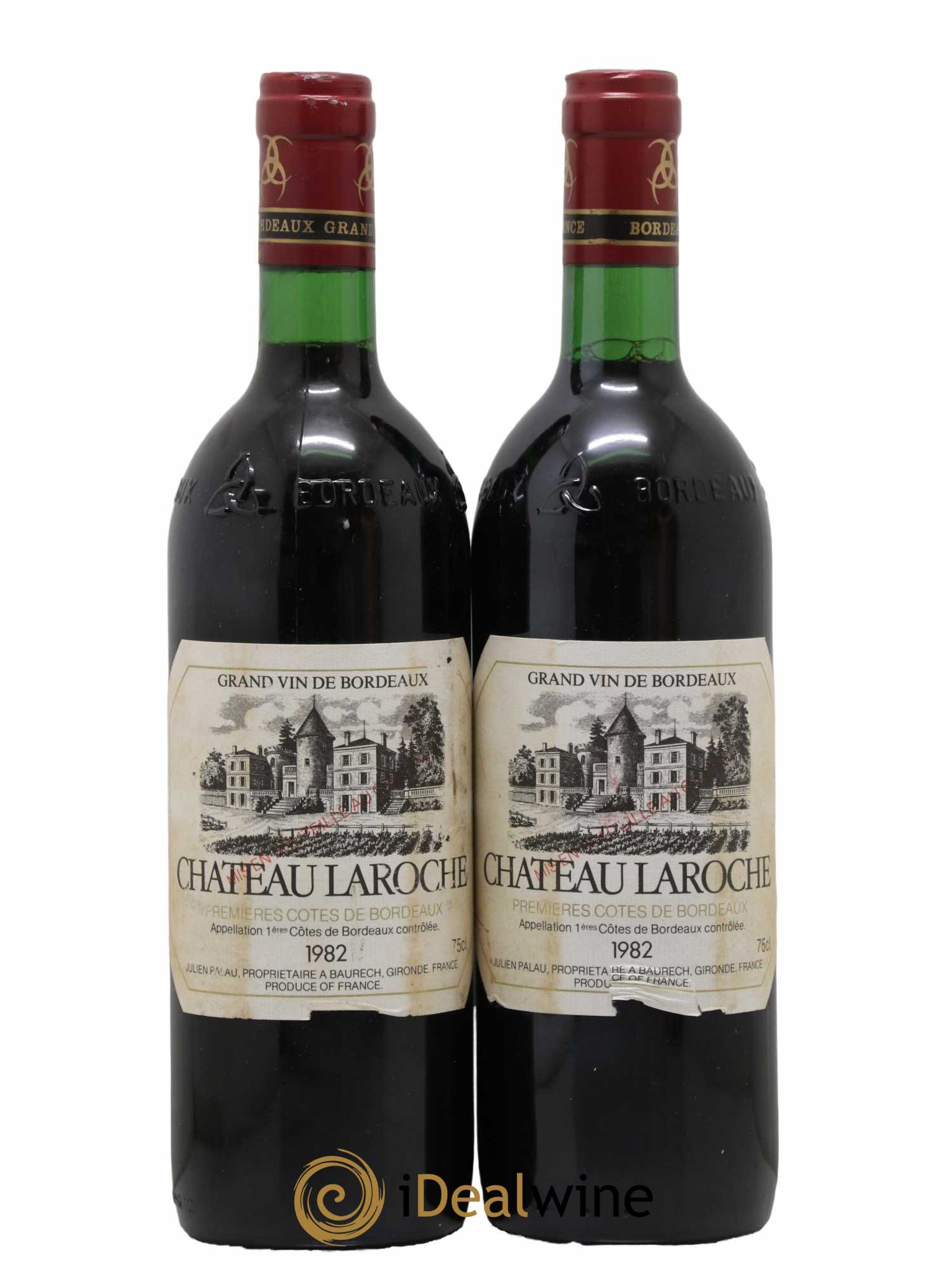 Premières Côtes de Bordeaux Château Laroche (sans prix de réserve) 1982 - Lot de 2 bouteilles - 0