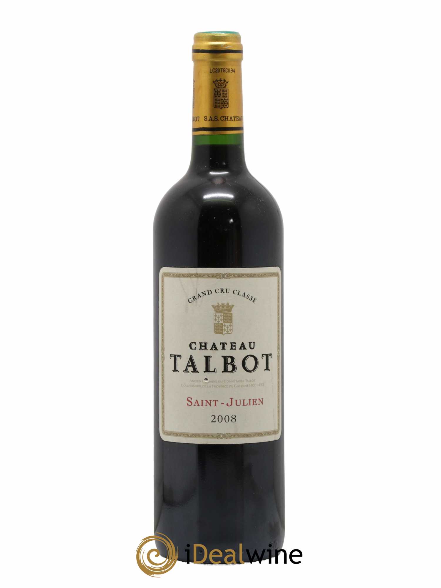 Château Talbot 4ème Grand Cru Classé 2008 - Lot de 1 bouteille - 0