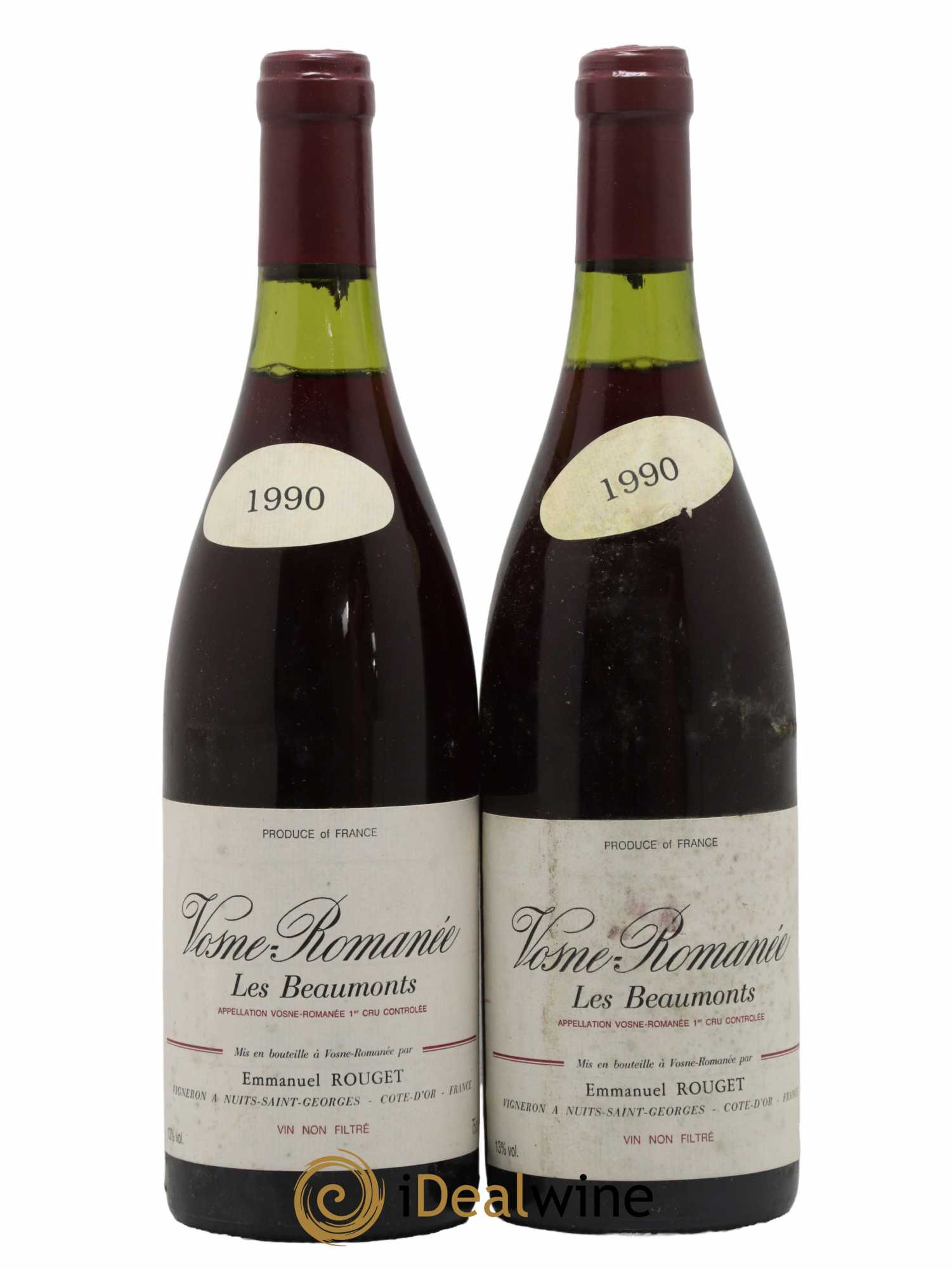 Vosne-Romanée 1er Cru Les Beaumonts Emmanuel Rouget 1990 - Lot de 2 bouteilles - 0