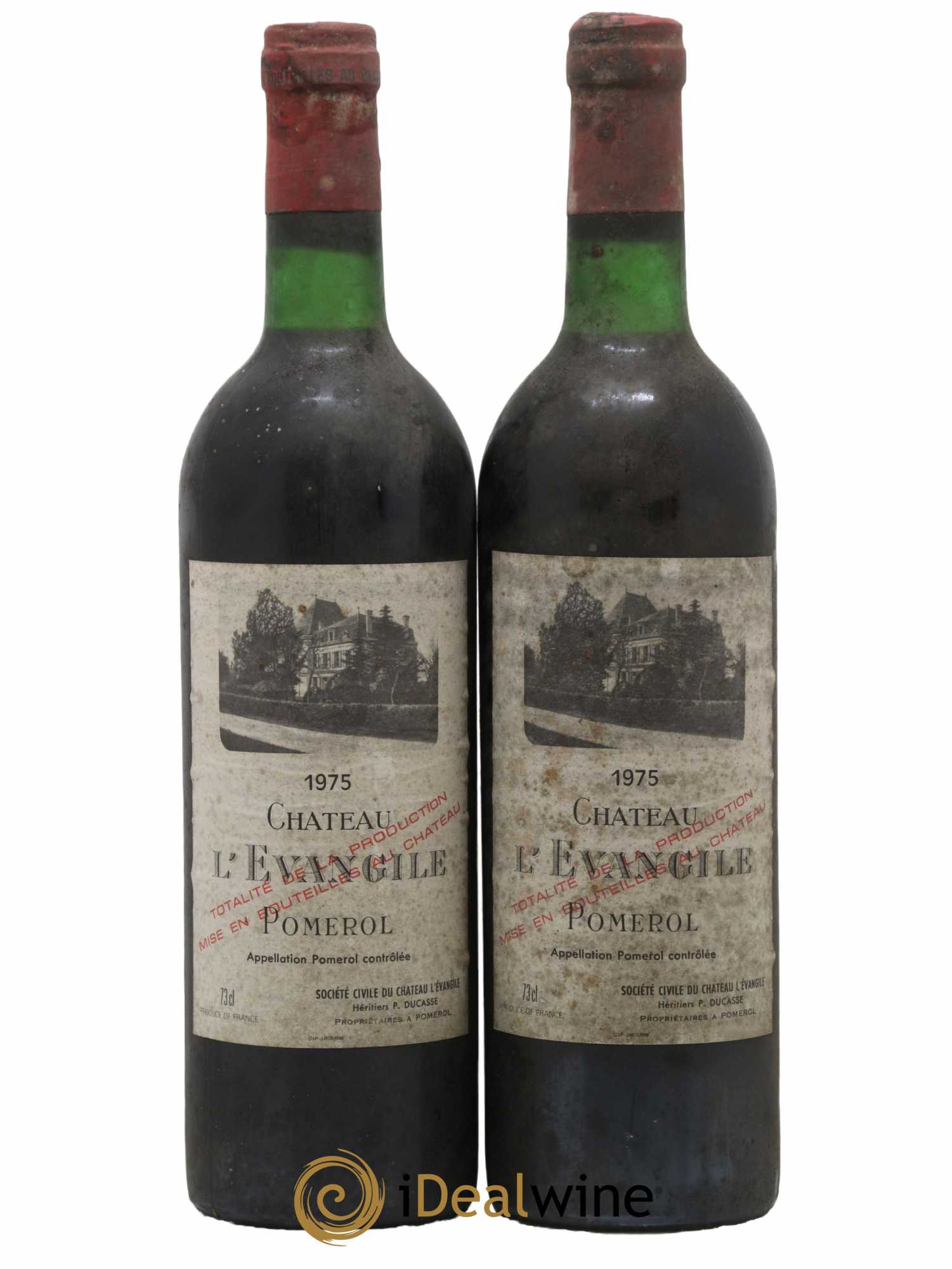 Château l' Évangile 1975 - Lot de 2 bouteilles - 0