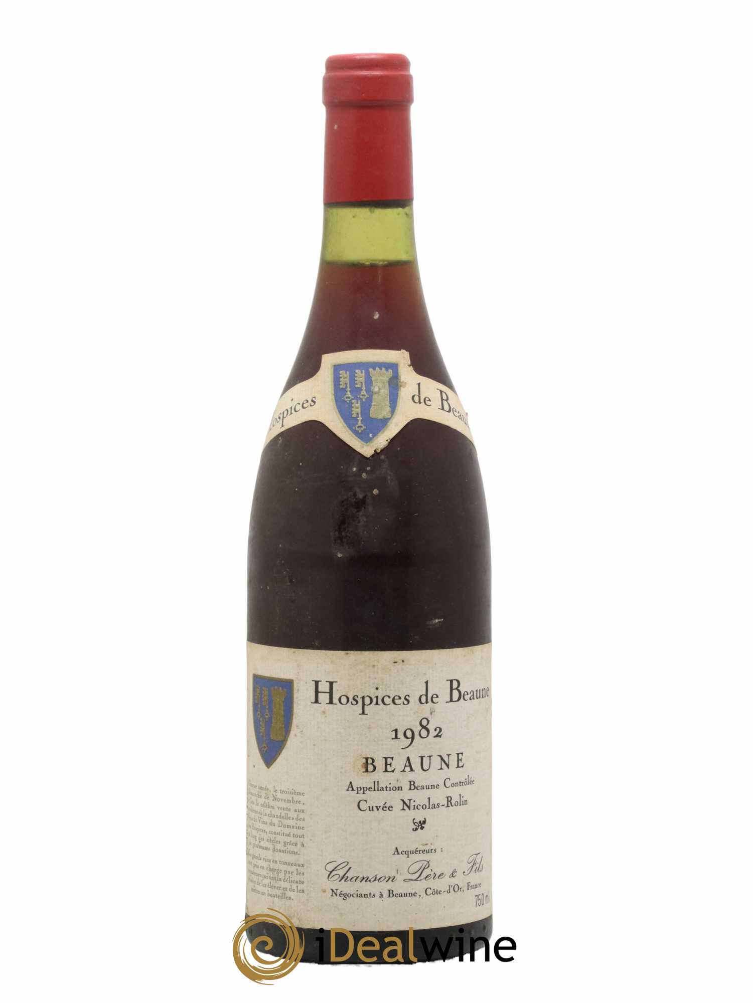 Beaune Cuvée Nicolas Rolin Chanson Père et Fils Hospices De Beaune 1982 - Lot de 1 bouteille - 0