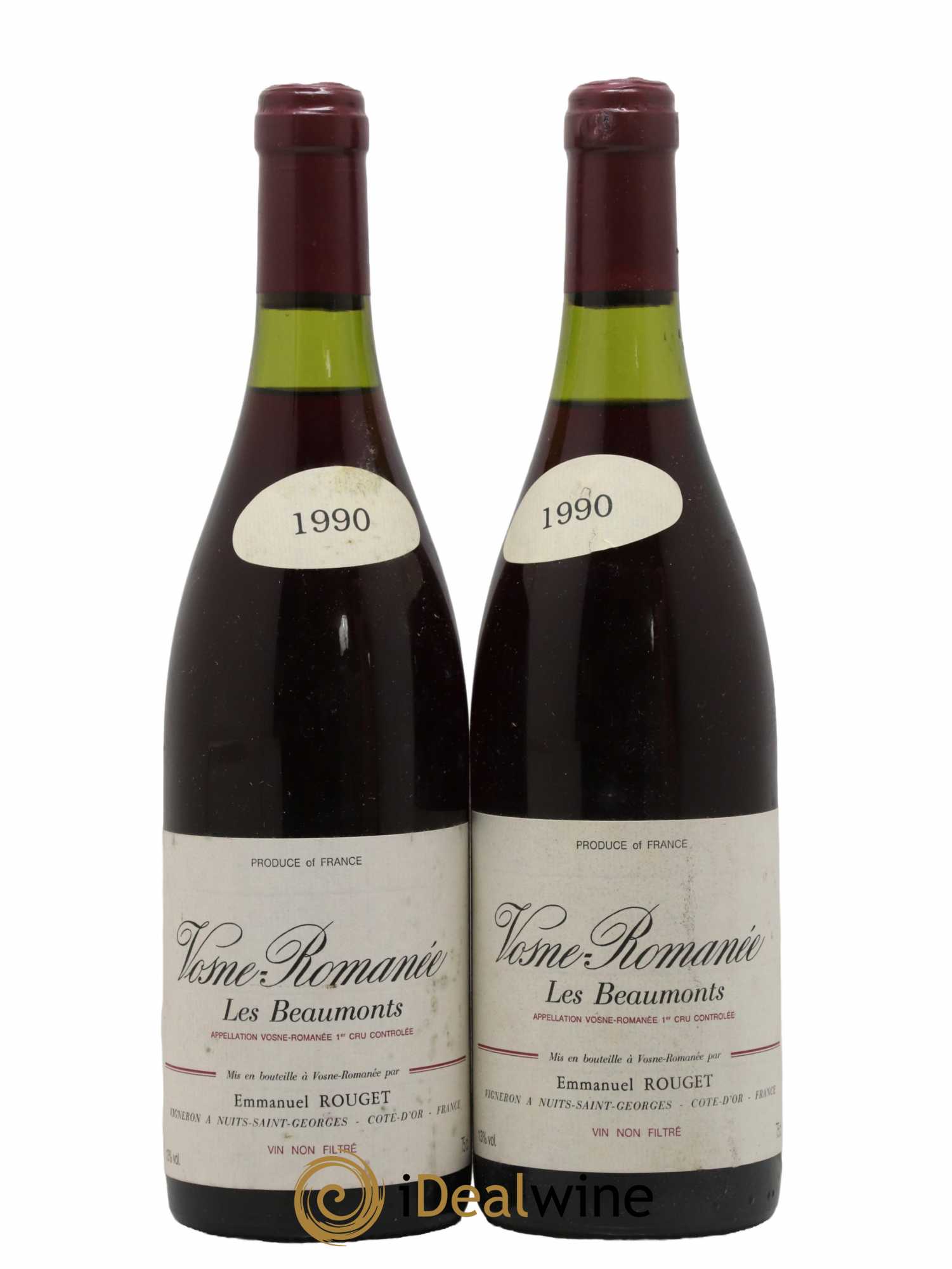 Vosne-Romanée 1er Cru Les Beaumonts Emmanuel Rouget 1990 - Lot de 2 bouteilles - 0