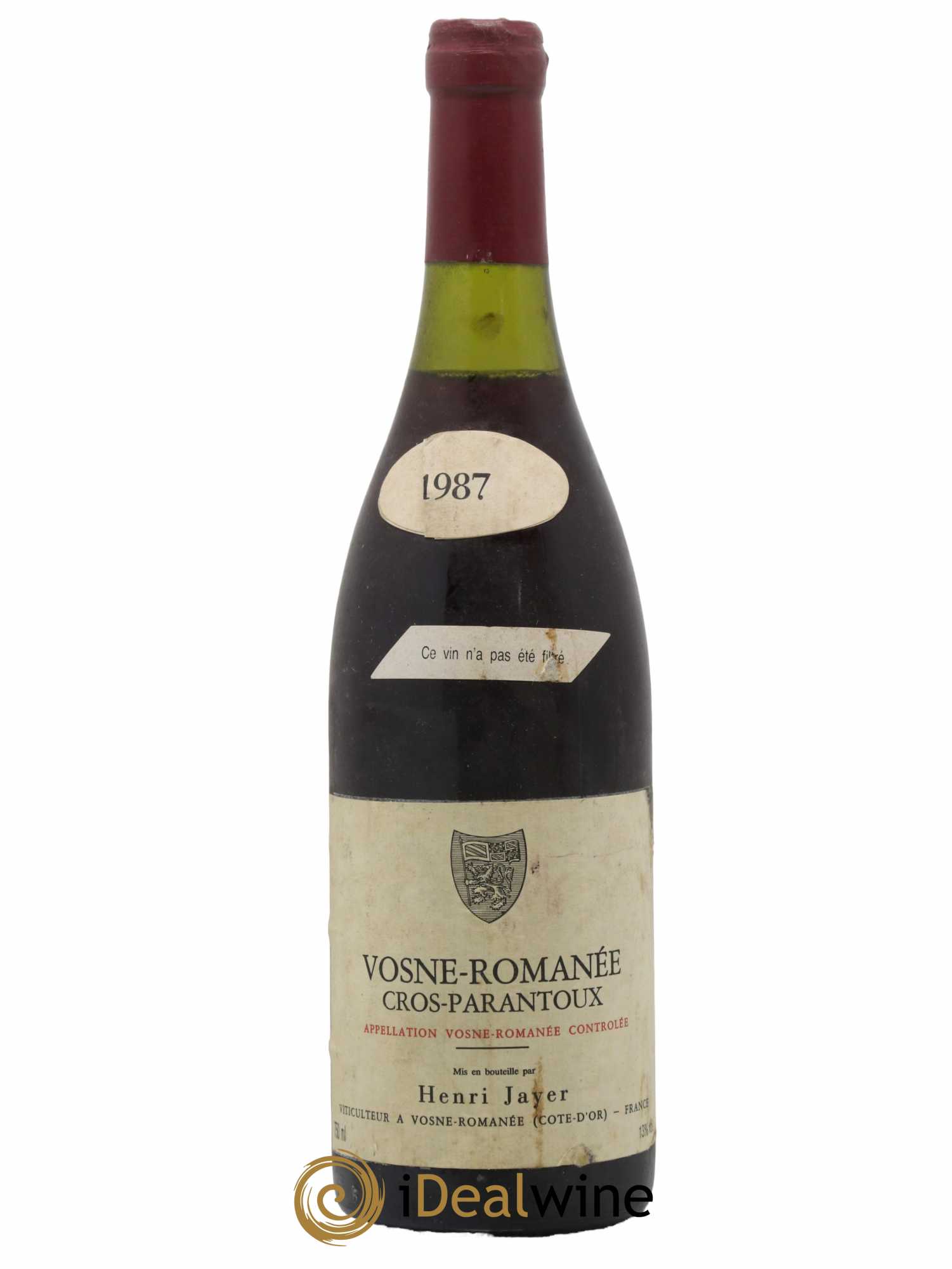 Vosne-Romanée 1er Cru Cros Parantoux Henri Jayer 1987 - Lot de 1 bouteille - 0