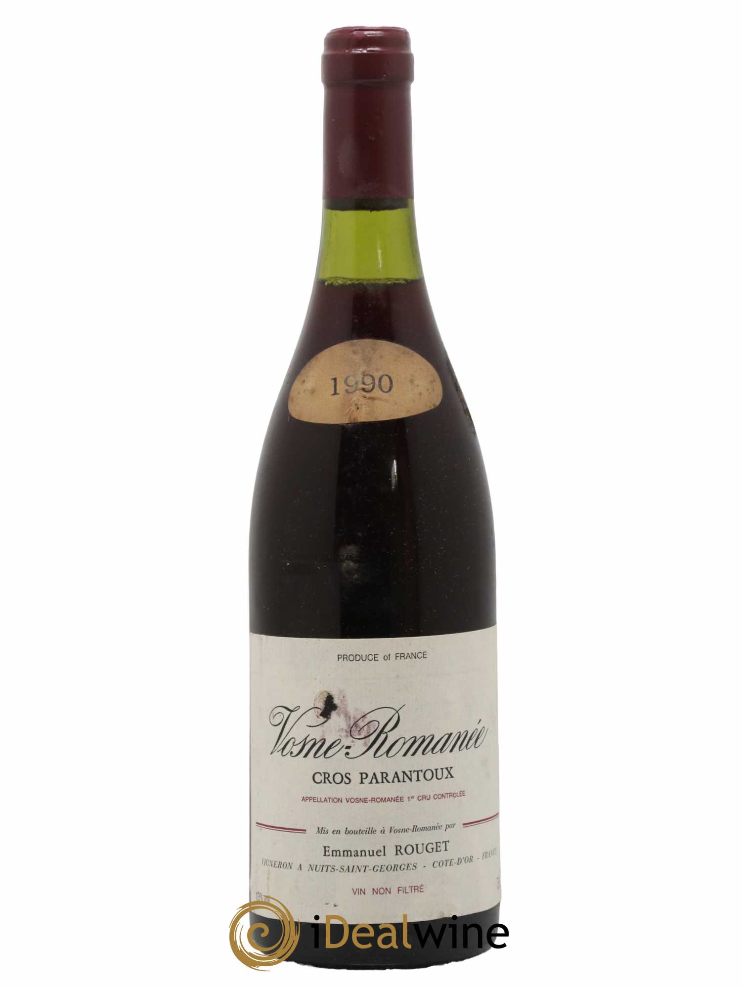 Vosne-Romanée 1er Cru Cros Parantoux Emmanuel Rouget 1990 - Lot de 1 bouteille - 0