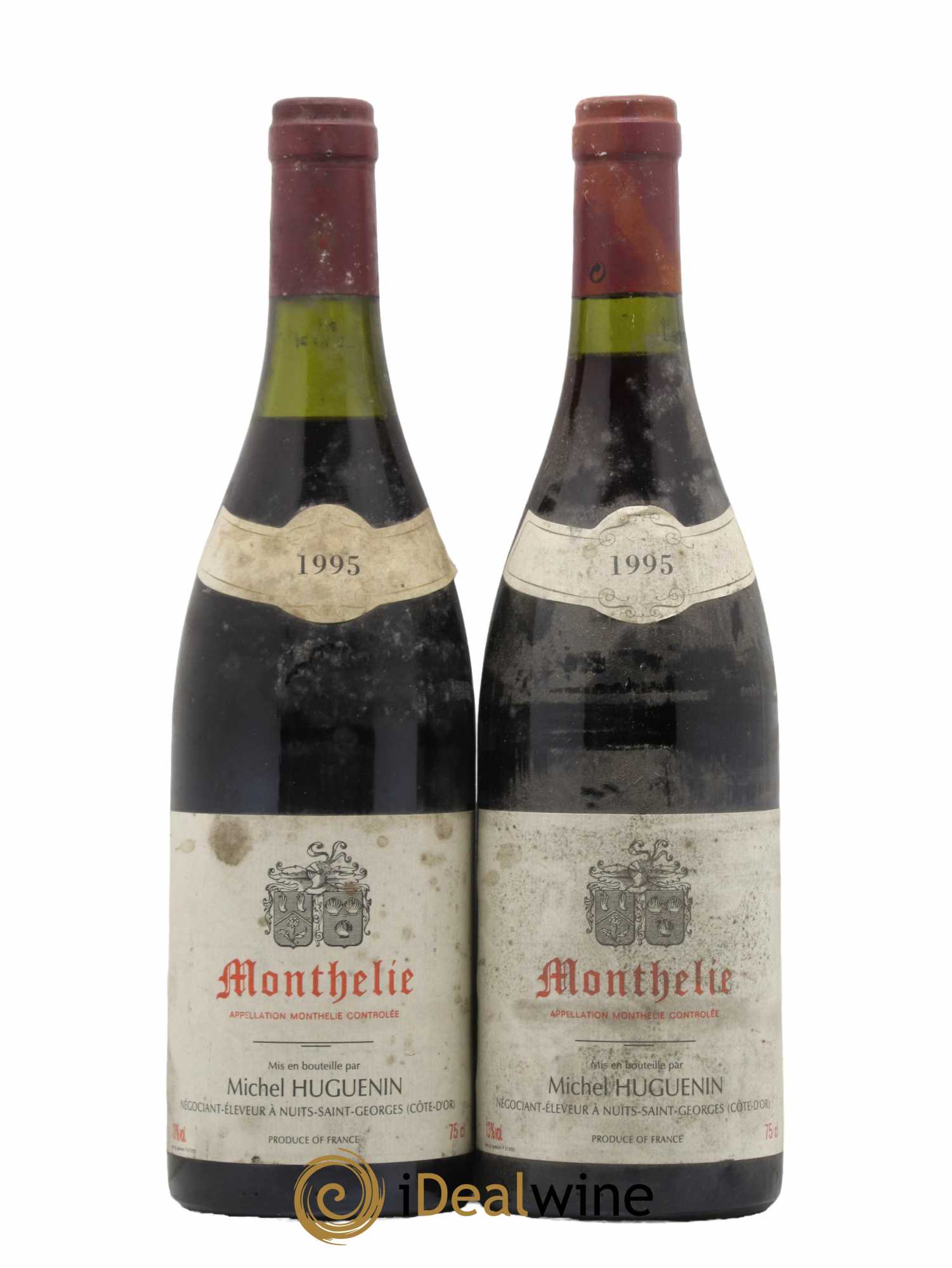 Monthélie Michel Huguenin 1995 - Lot de 2 bouteilles - 0