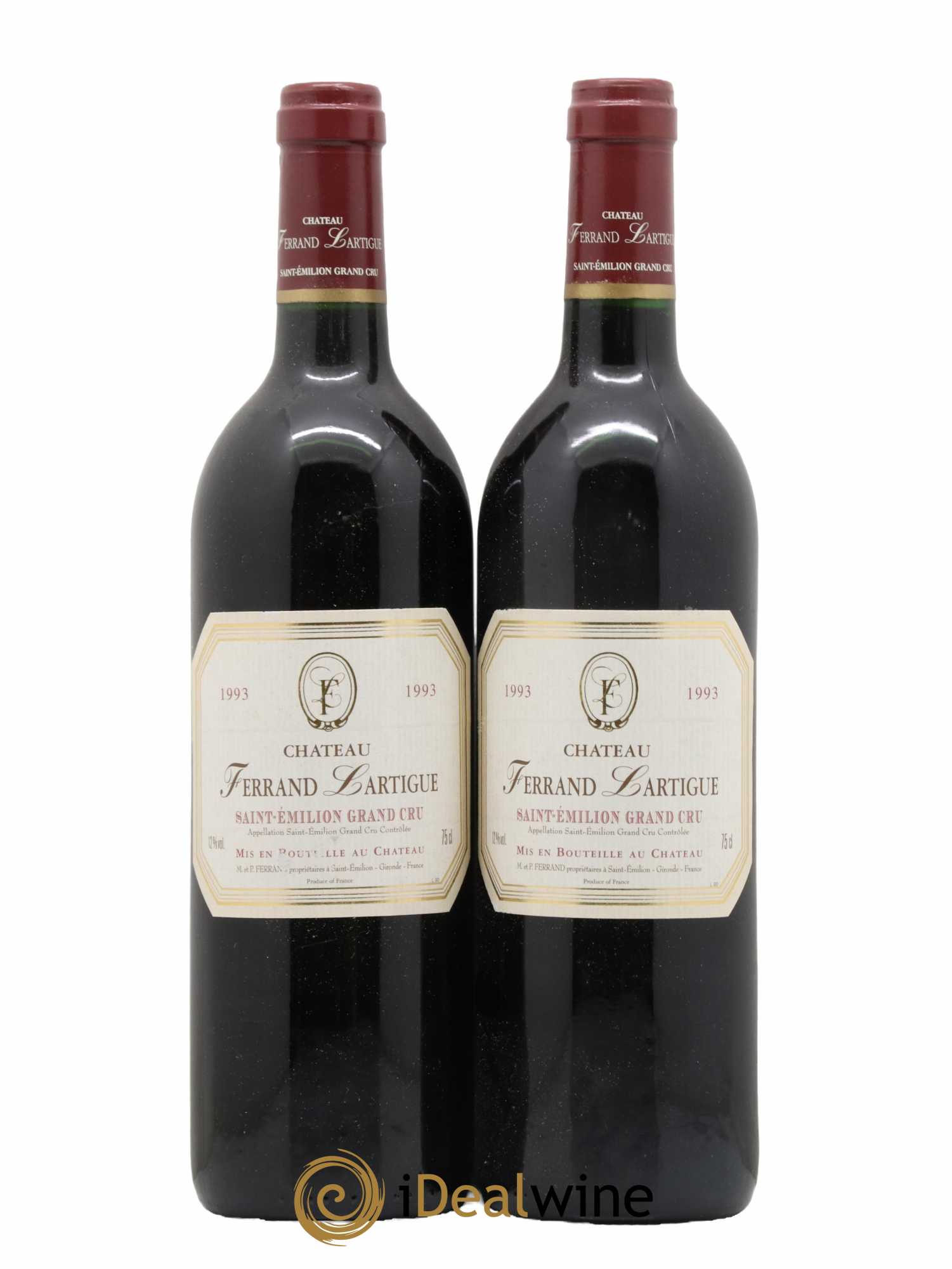 Château Ferrand Lartigue 1993 - Lot de 2 bouteilles - 0