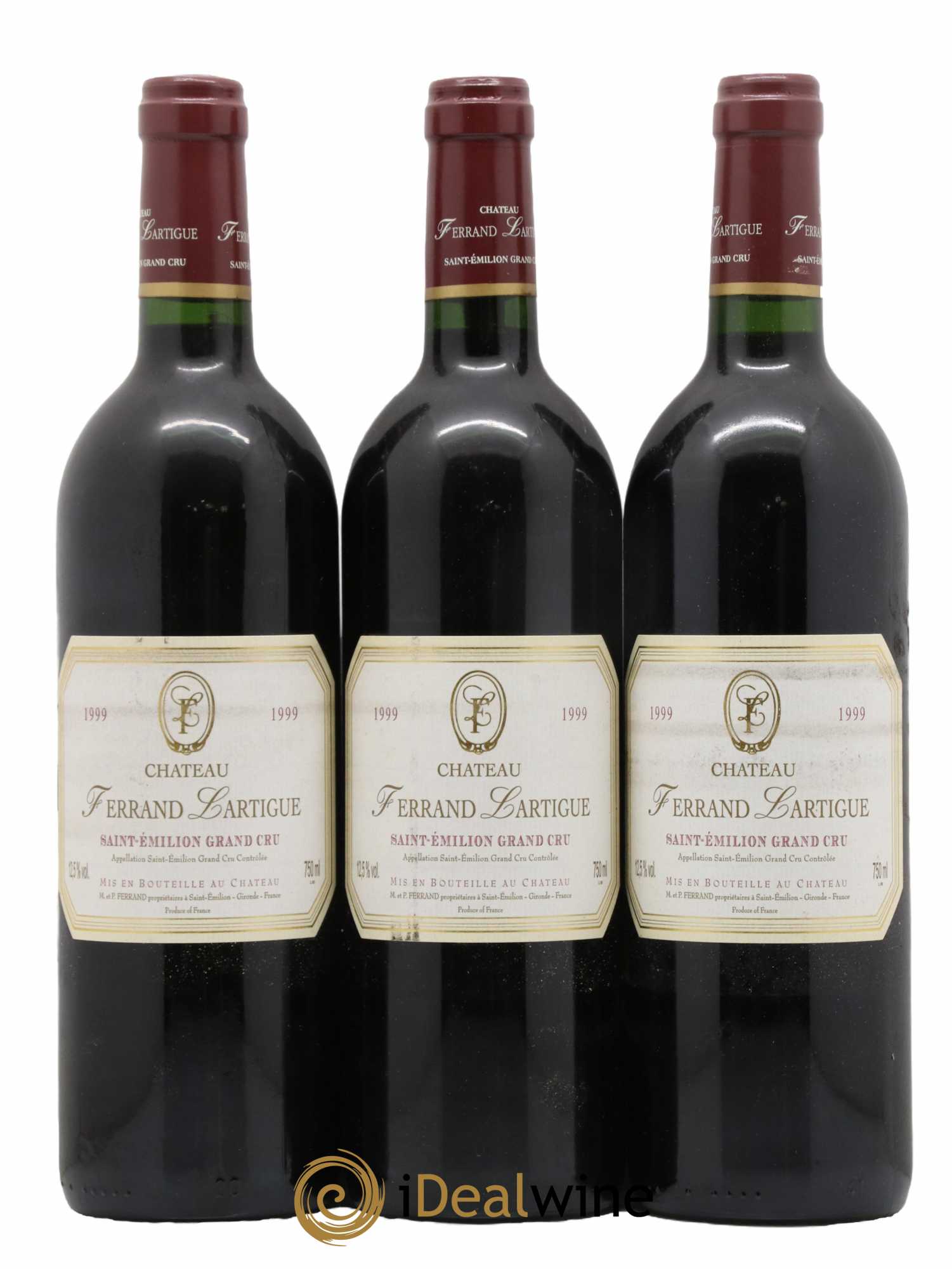 Château Ferrand Lartigue 1999 - Lot de 3 bouteilles - 0