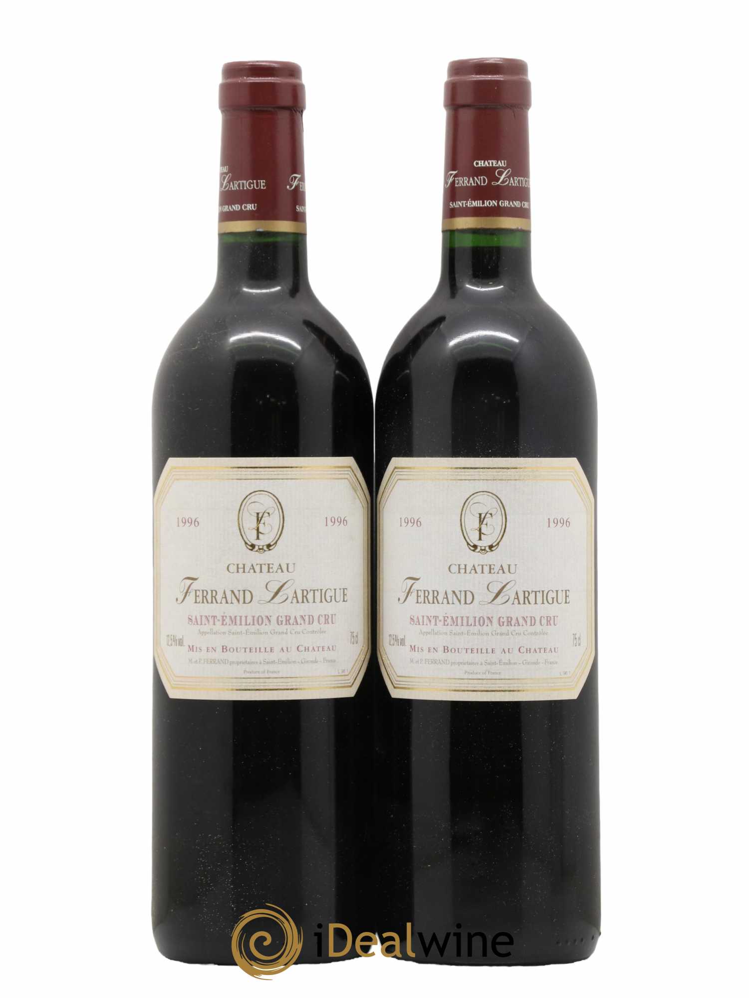 Château Ferrand Lartigue 1996 - Lot de 2 bouteilles - 0