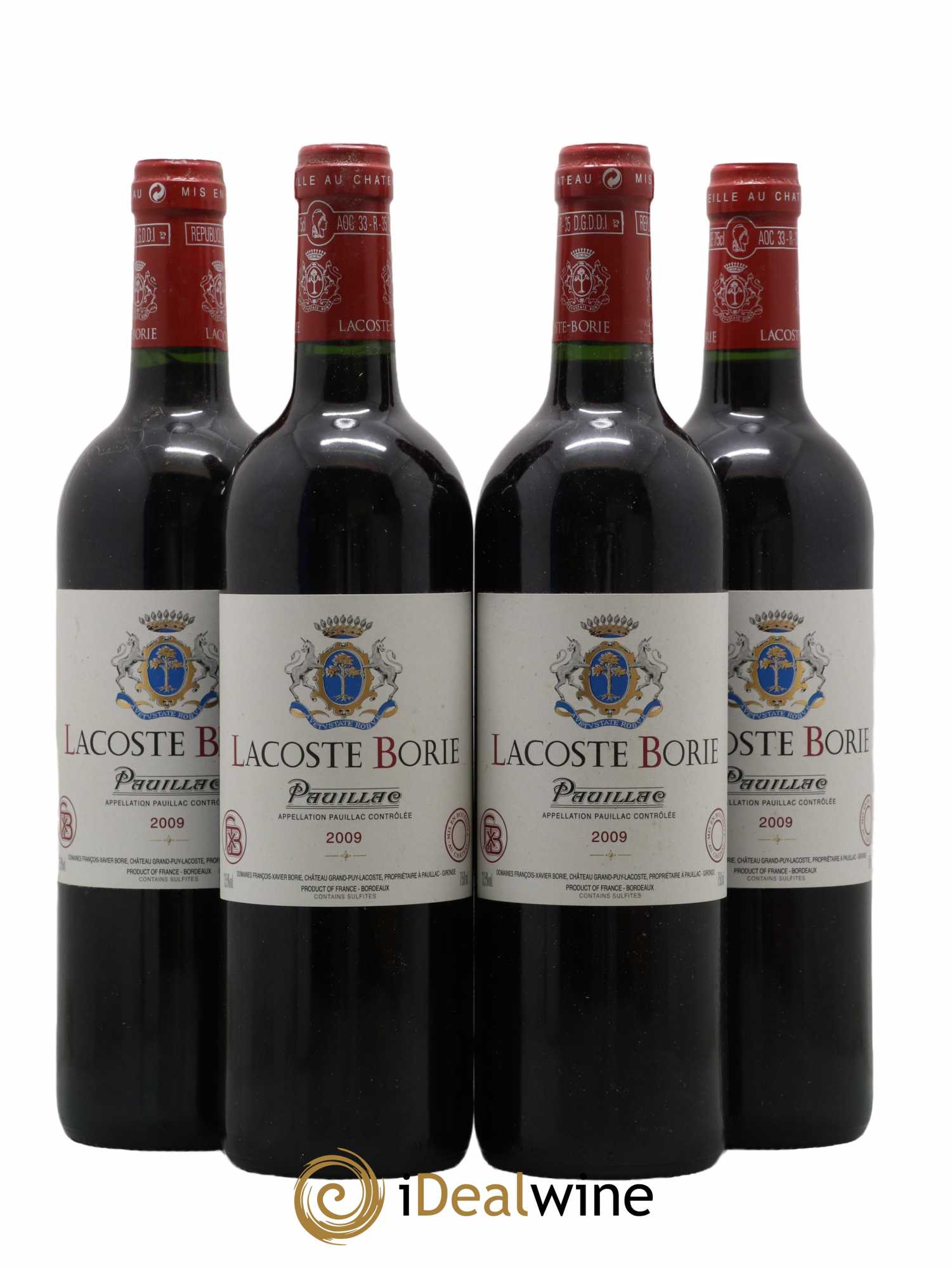 Lacoste Borie (sans prix de réserve) 2009 - Lot de 4 bouteilles - 0
