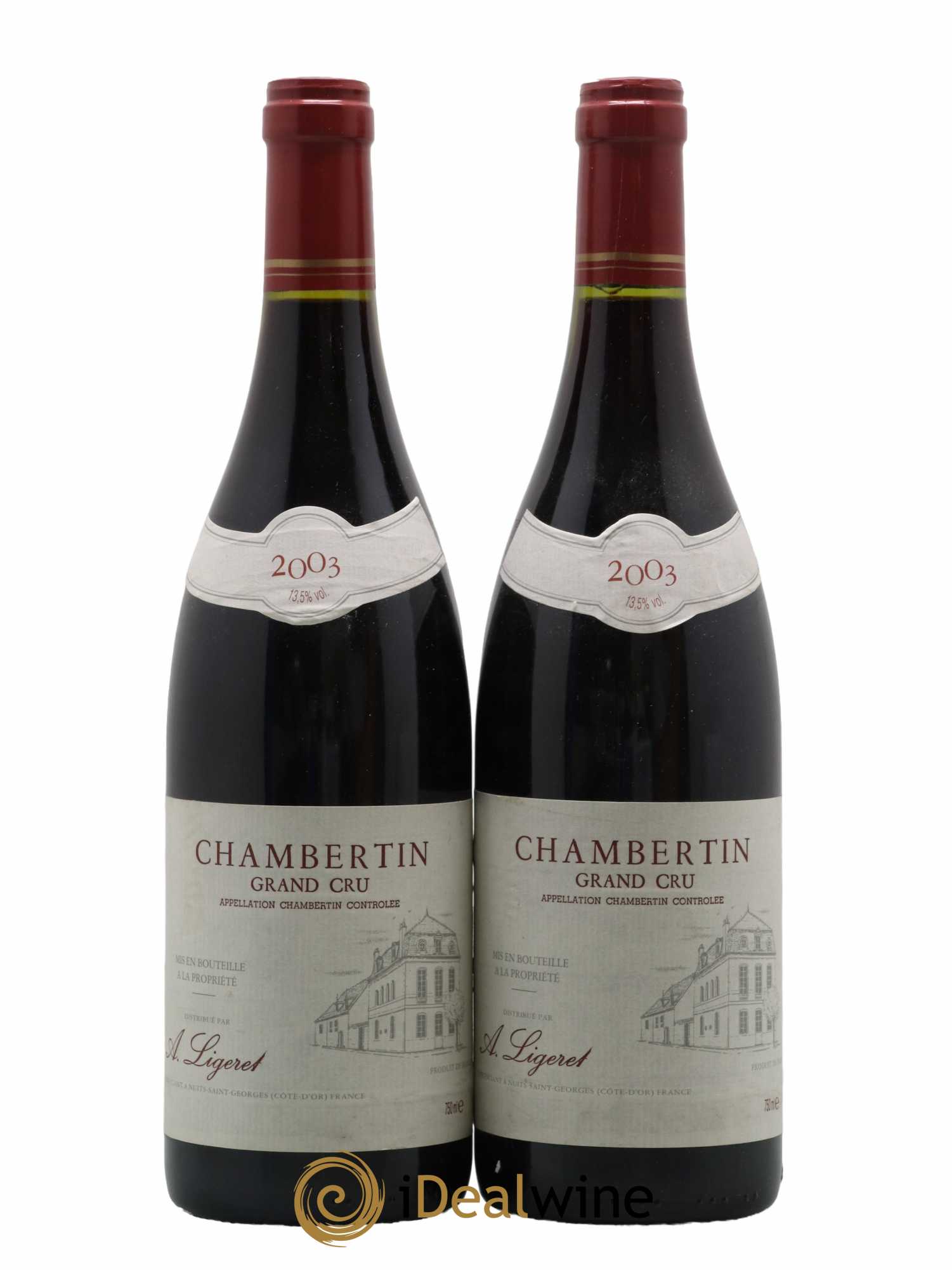 Chambertin Grand Cru Alain Ligeret 2003 - Lot de 2 bouteilles - 0