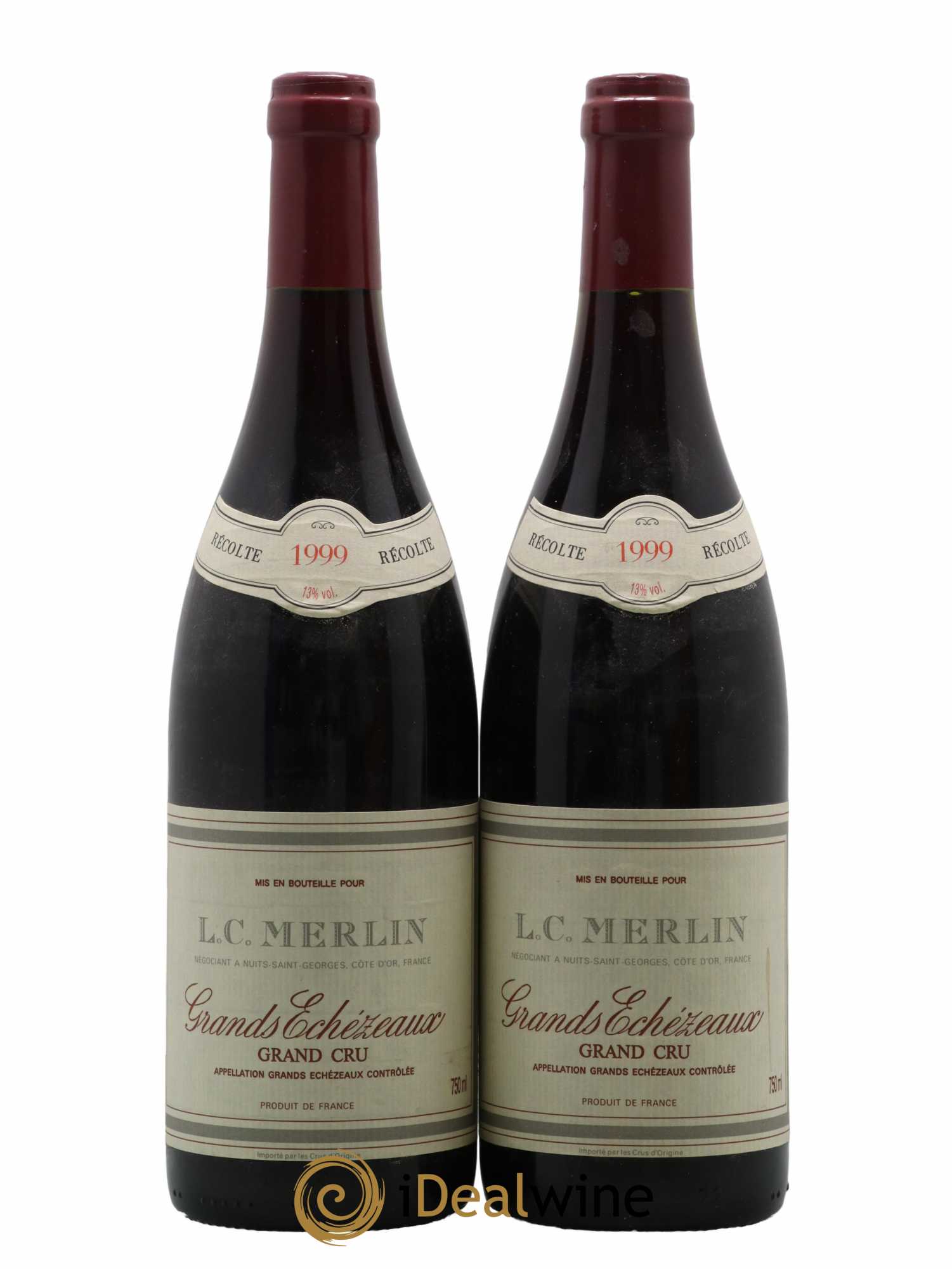 Grands-Echezeaux Grand Cru L.C.Merlin 1999 - Lot de 2 bouteilles - 0