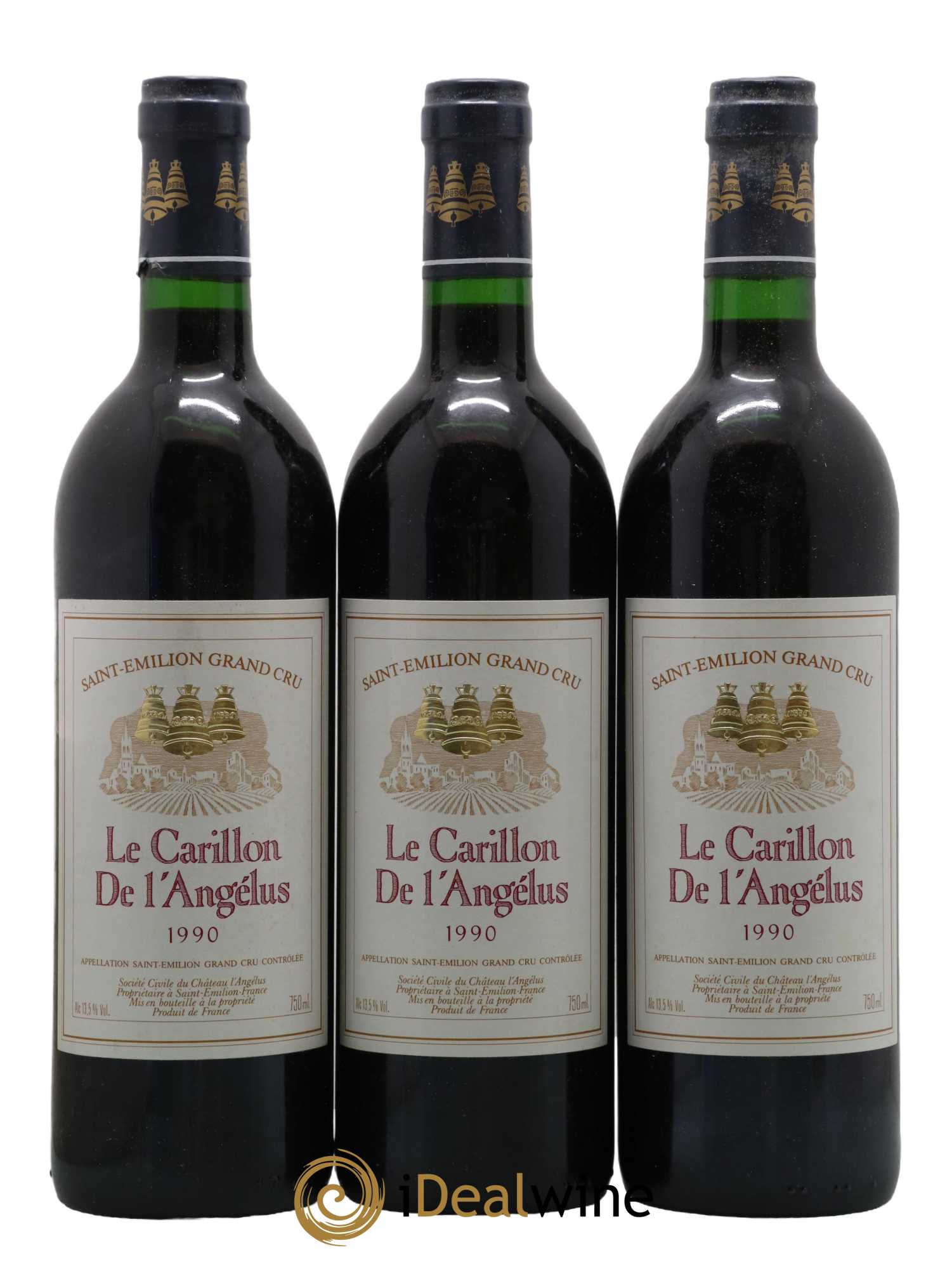 Le Carillon de l'Angélus Second Vin 1990 - Lot de 3 bouteilles - 0