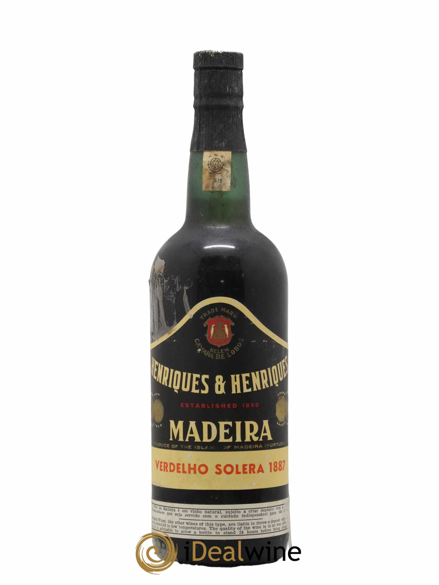 Madère Henriques&Henriques Verdelho solera 1887 - Lot de 1 bouteille - 0