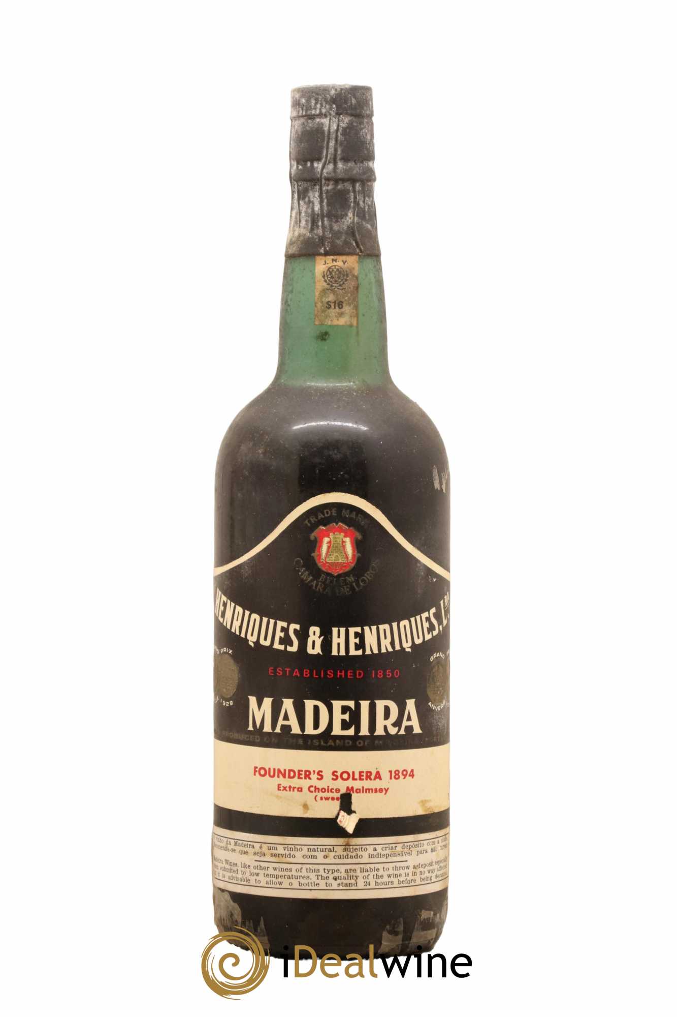 Madère Founder's Solera Henriques et Henriques 1894 - Lot de 1 bouteille - 0