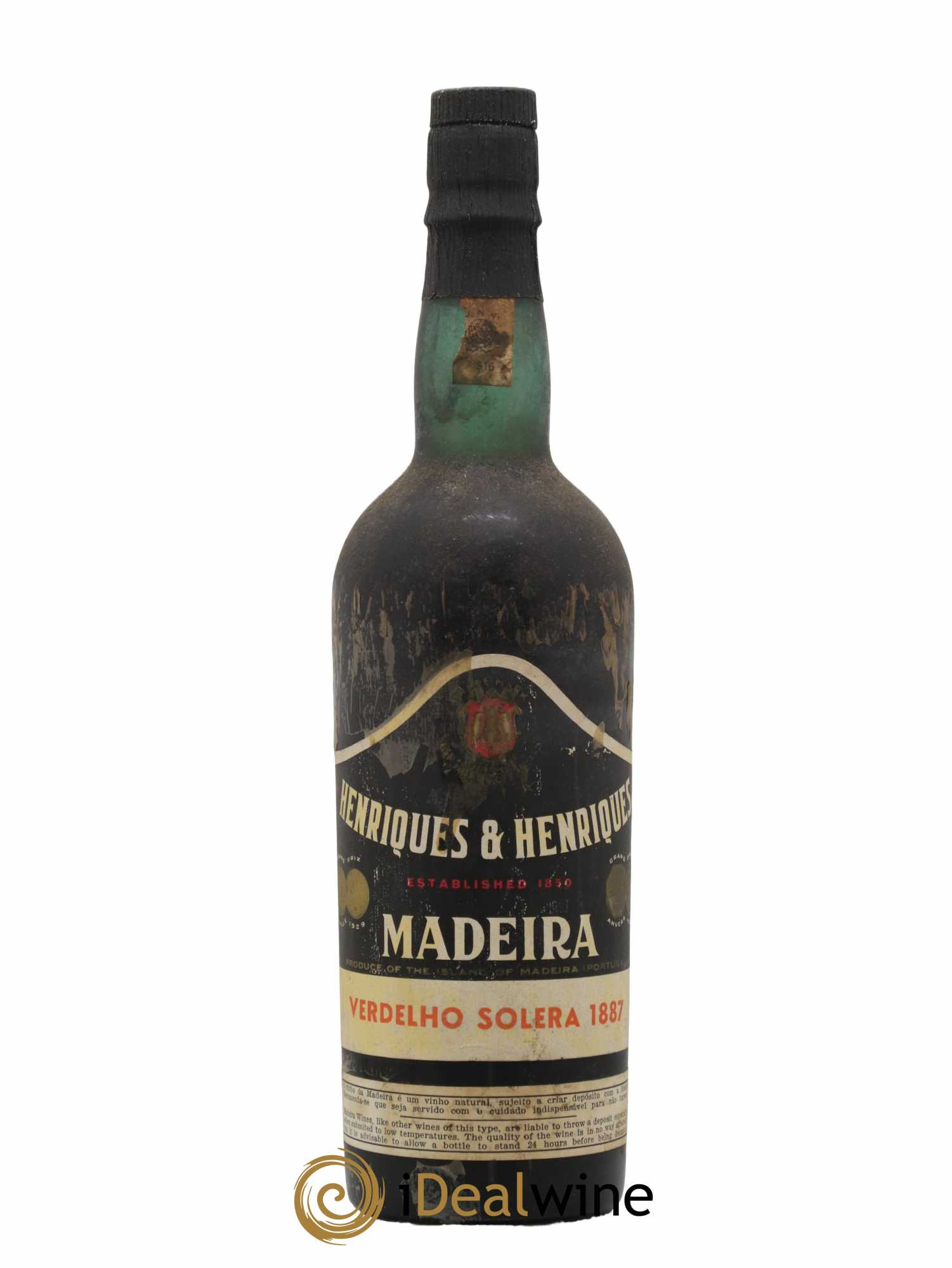 Madère Henriques&Henriques Verdelho solera 1887 - Lot de 1 bouteille - 0