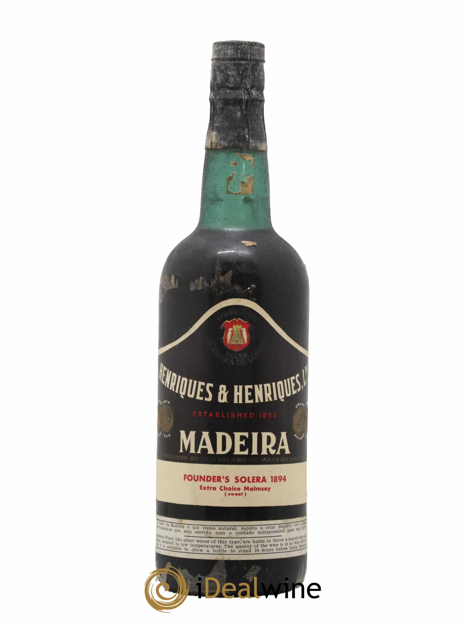 Madère Henriques&Henriques Founder's solera 1894 - Lot de 1 bouteille - 0