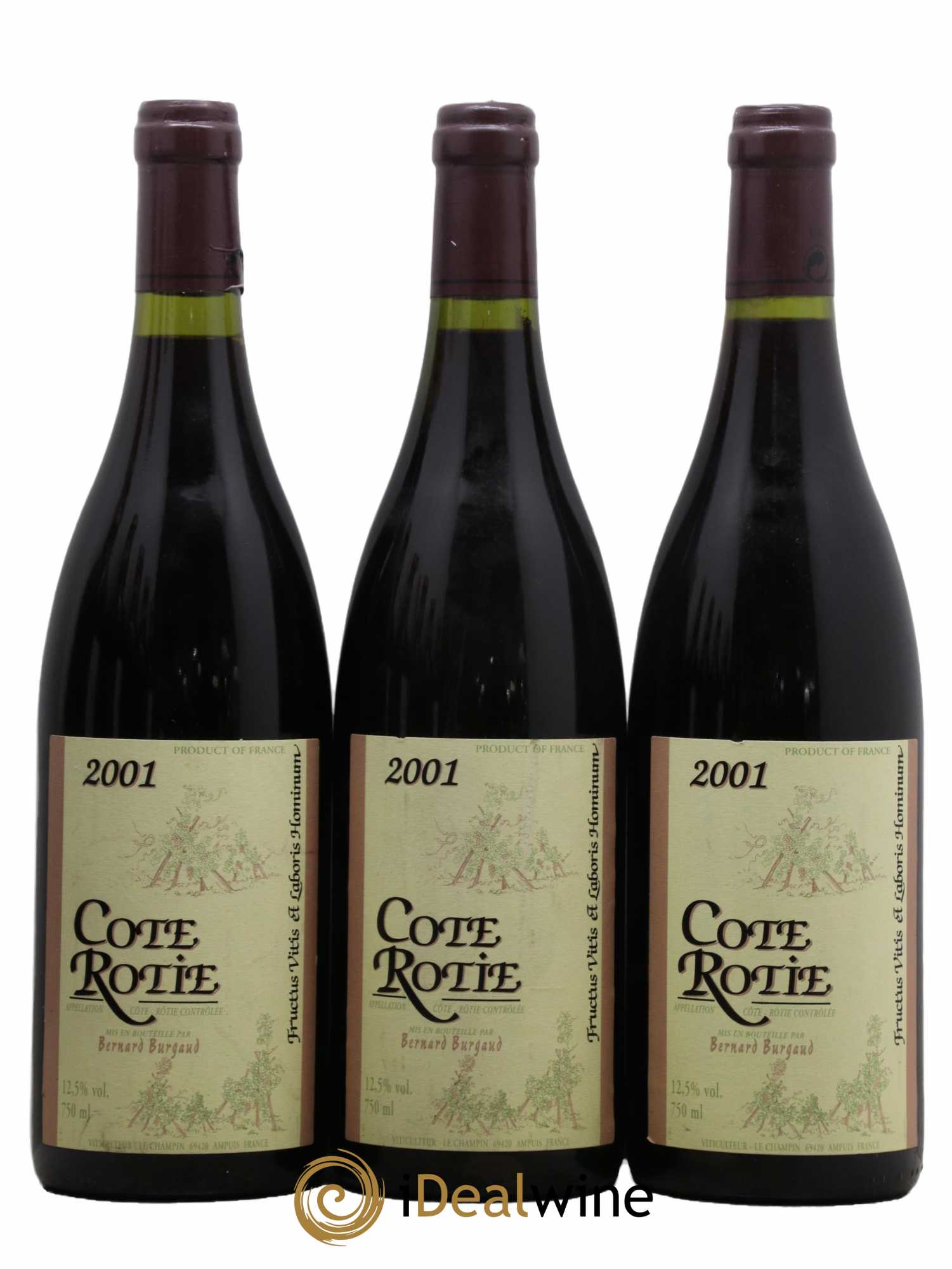 Côte-Rôtie Bernard Burgaud 2001 - Lot de 3 bouteilles - 0