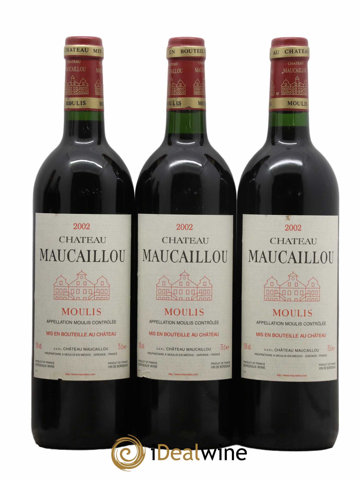 Château Maucaillou 2002 - Lot de 3 bouteilles - 0