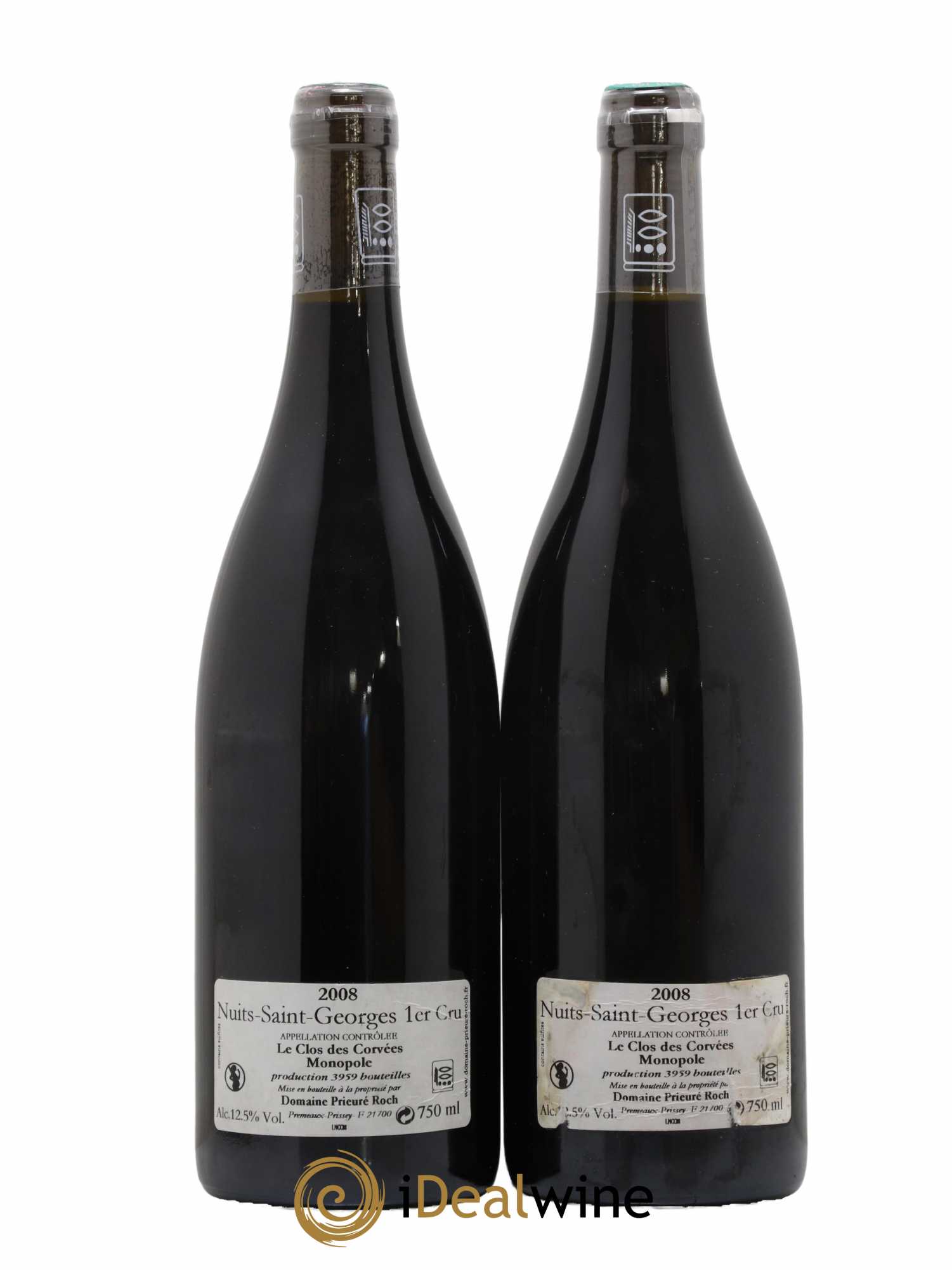 Nuits-Saint-Georges 1er Cru Le Clos des Corvées Prieuré Roch 2008 - Lot de 2 bouteilles - 1