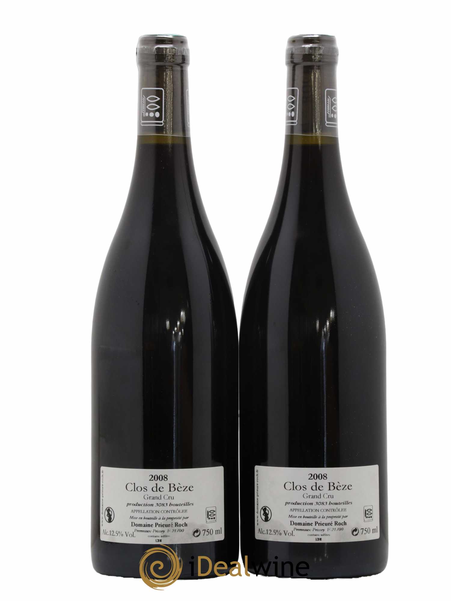 Chambertin Clos de Bèze Grand Cru Prieuré Roch 2008 - Lot of 2 bottles - 1