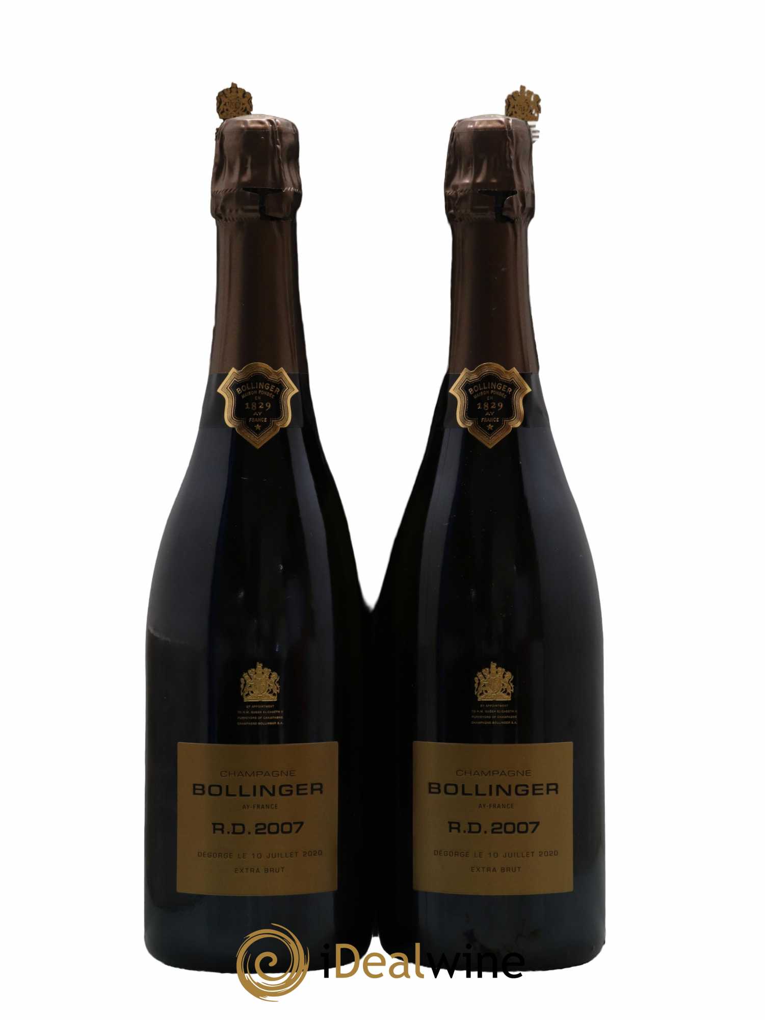 R.D. Extra-Brut Bollinger 2007 - Posten von 2 Flaschen - 2