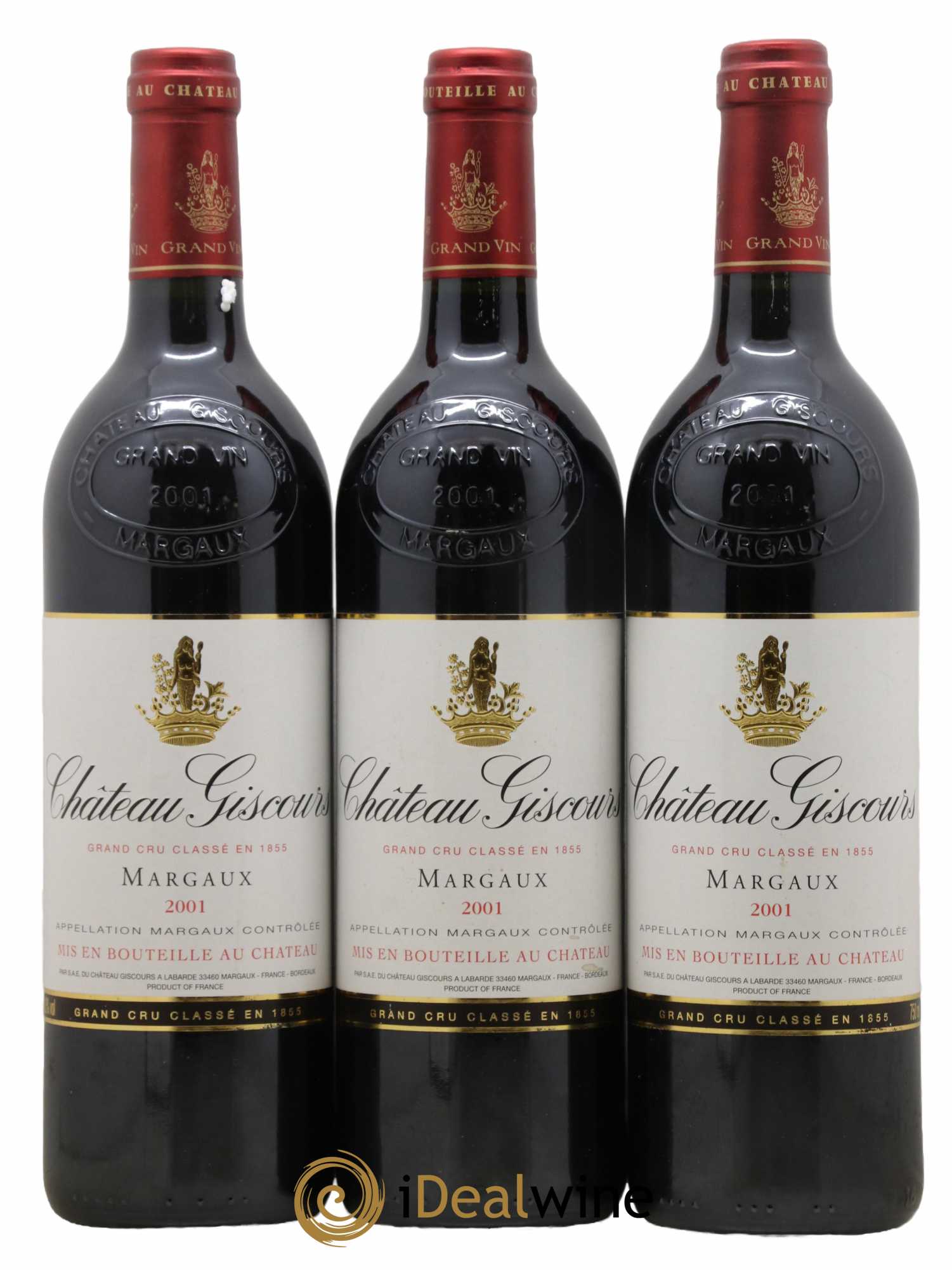 Château Giscours 3ème Grand Cru Classé 2001 - Lot de 3 bouteilles - 0